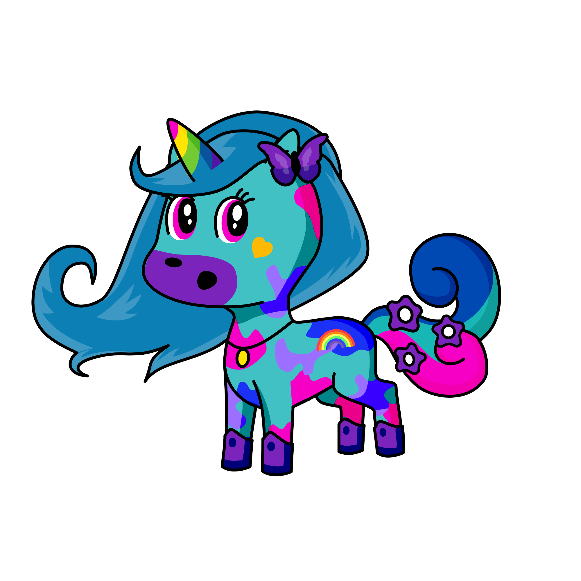 Rainbow galaxy, the unicorn
