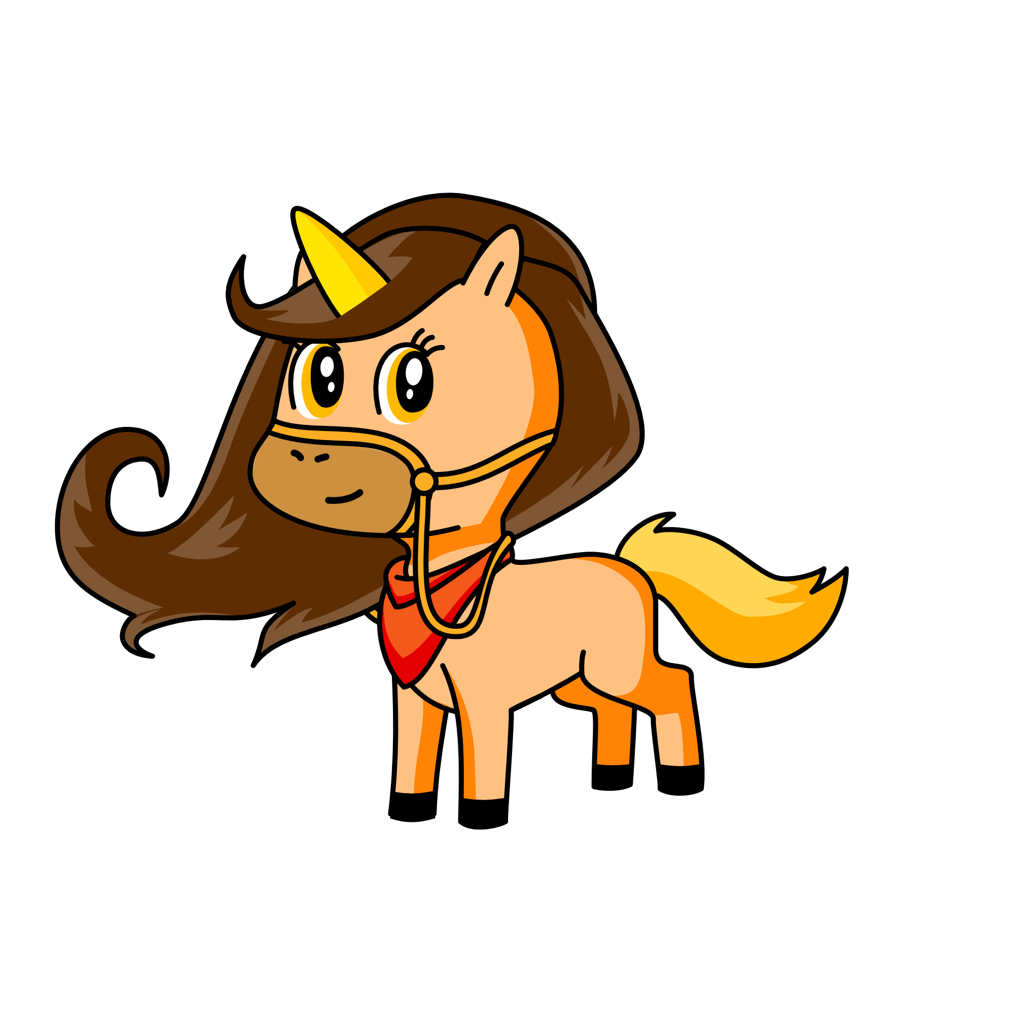 Cowgirl Curly, the unicorn
