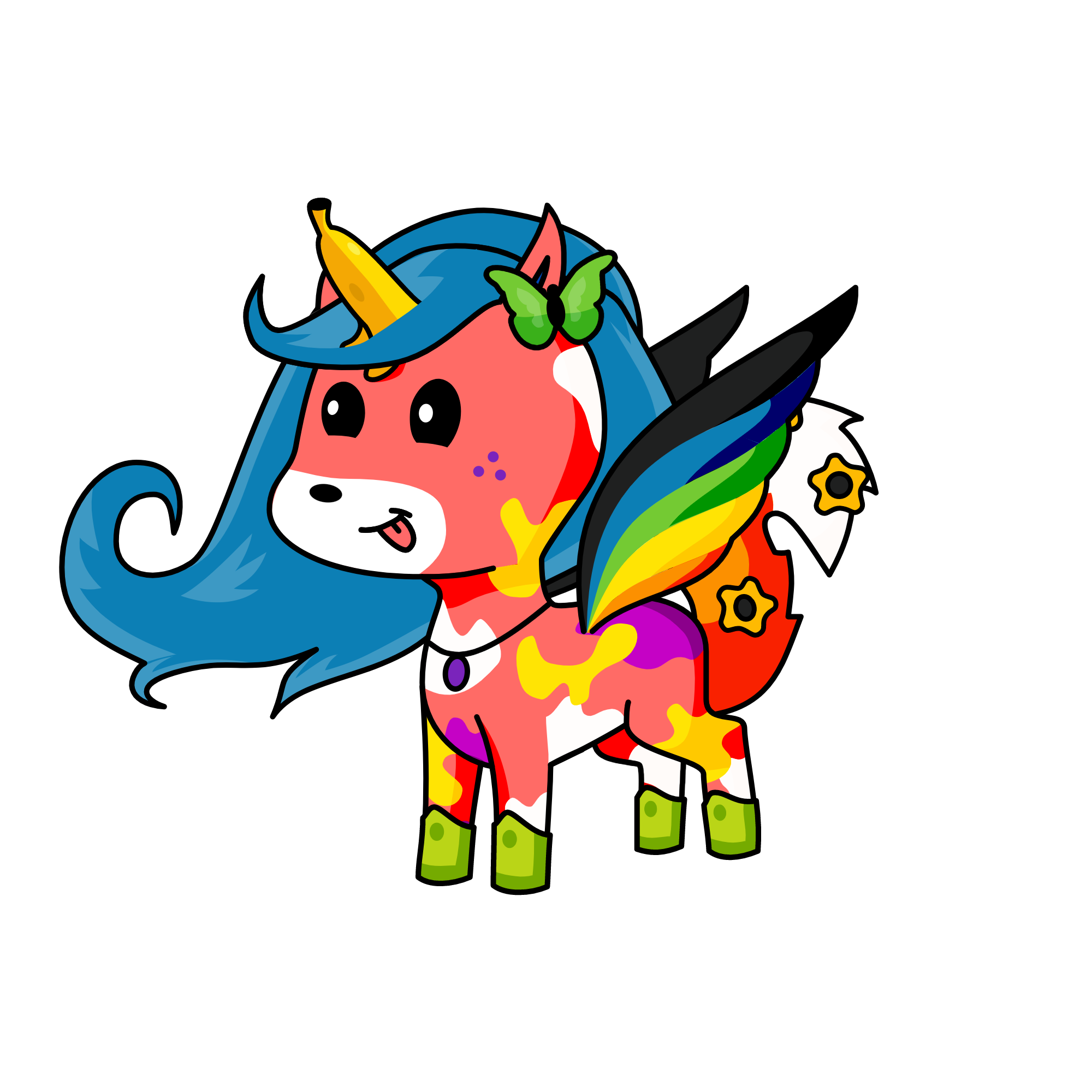 Rainbow, the unicorn