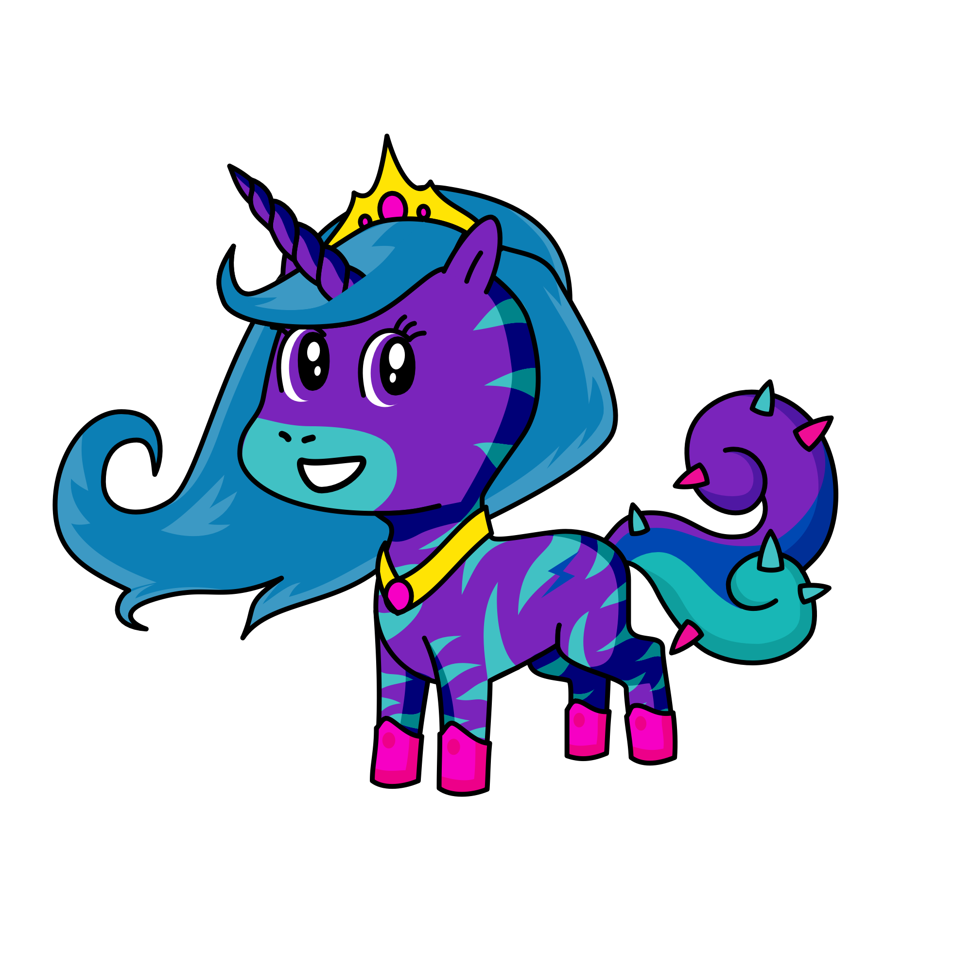 Queen Midnight Shimmerhooves, the unicorn