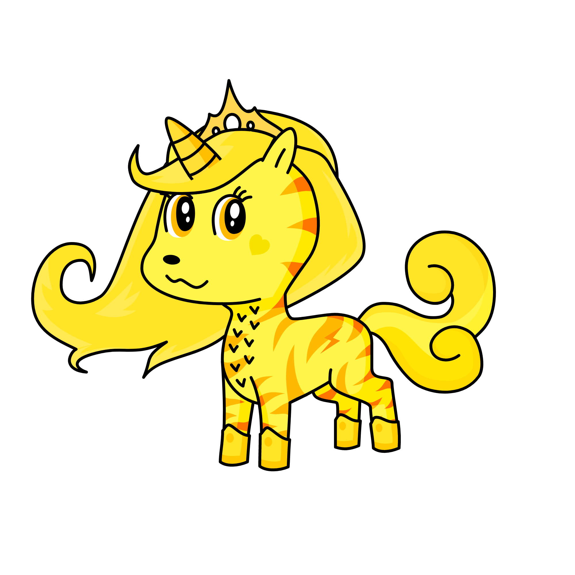 Goldy, the unicorn