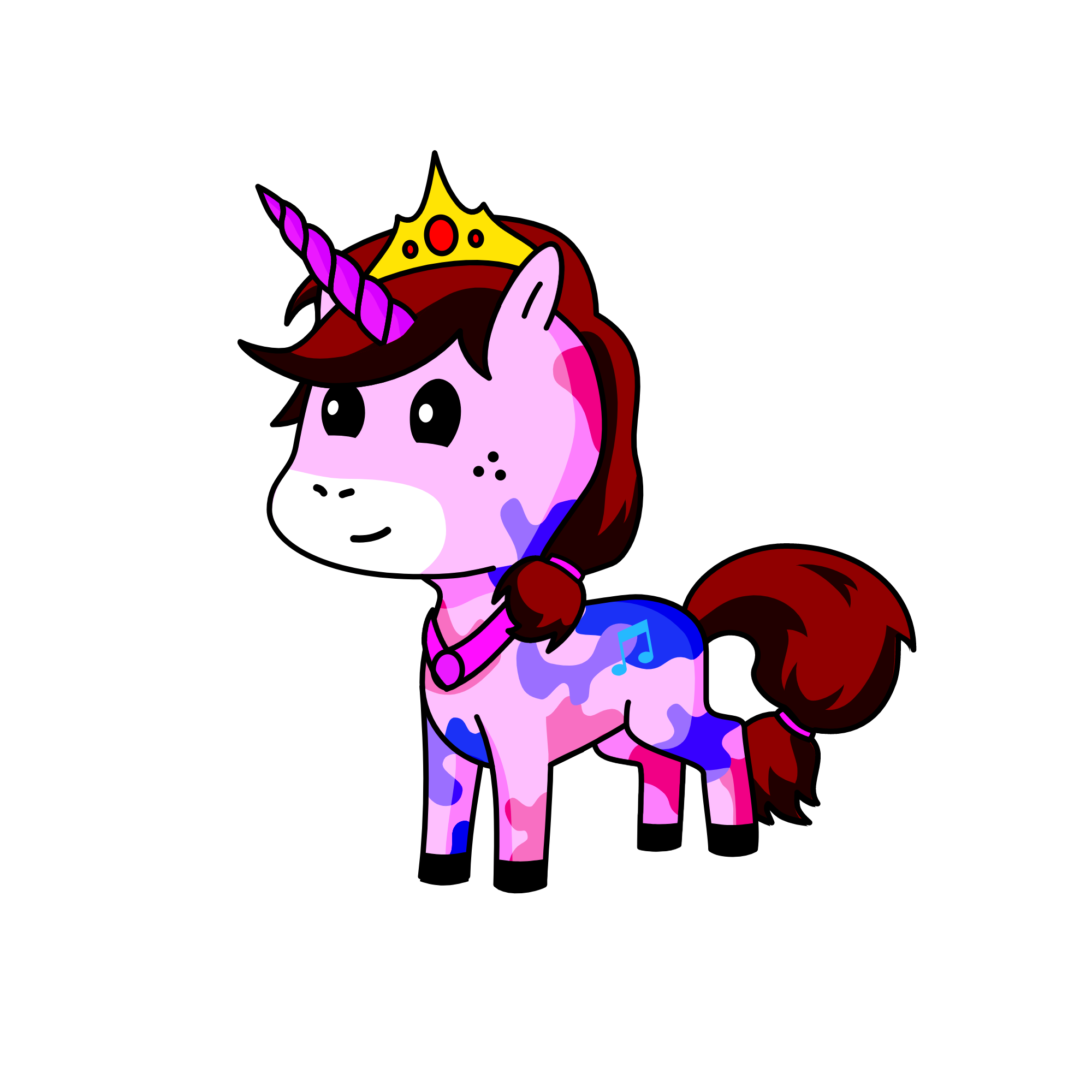 Pretty-pink, the unicorn