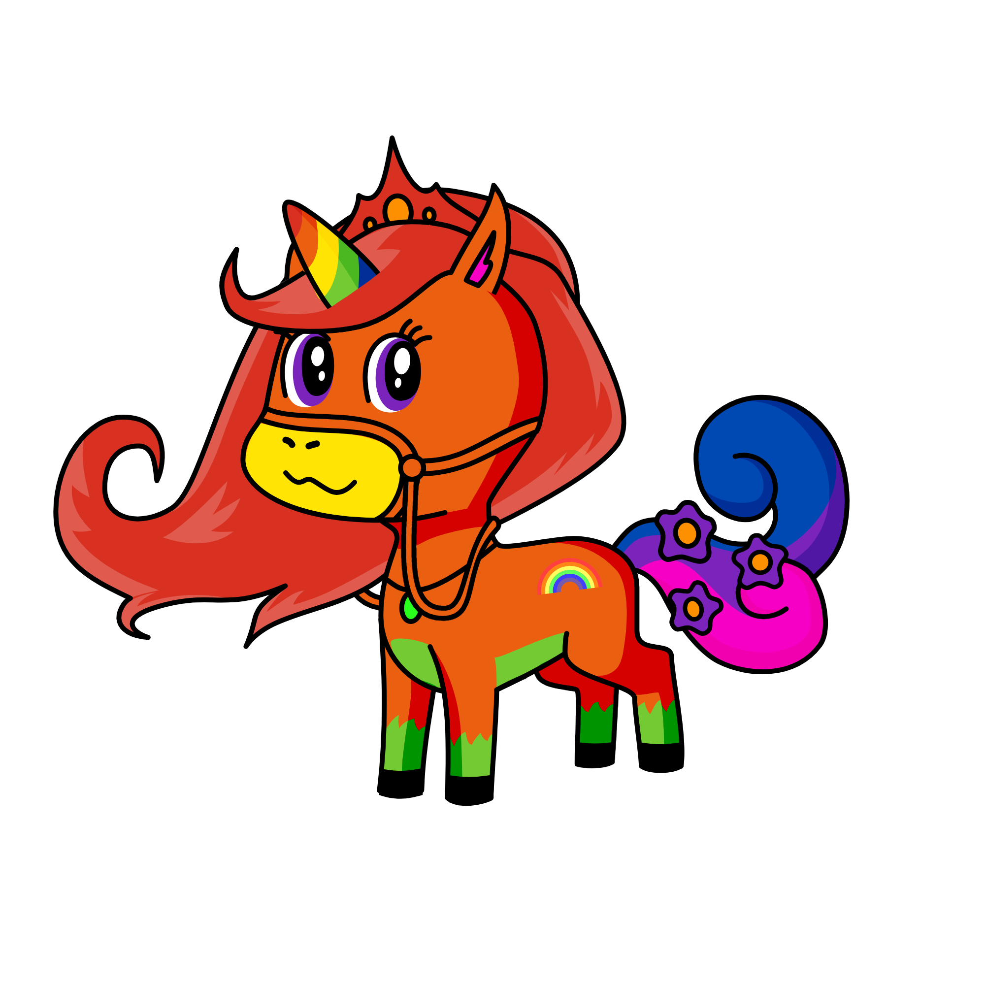Princess girl, the unicorn