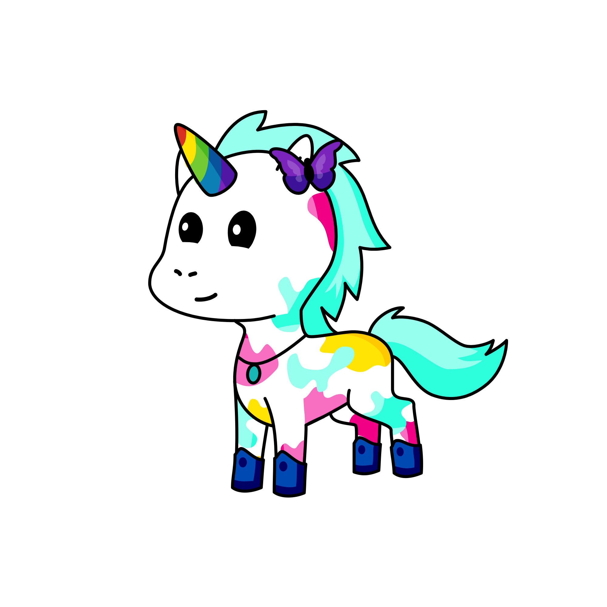 Rainbow corn, the unicorn