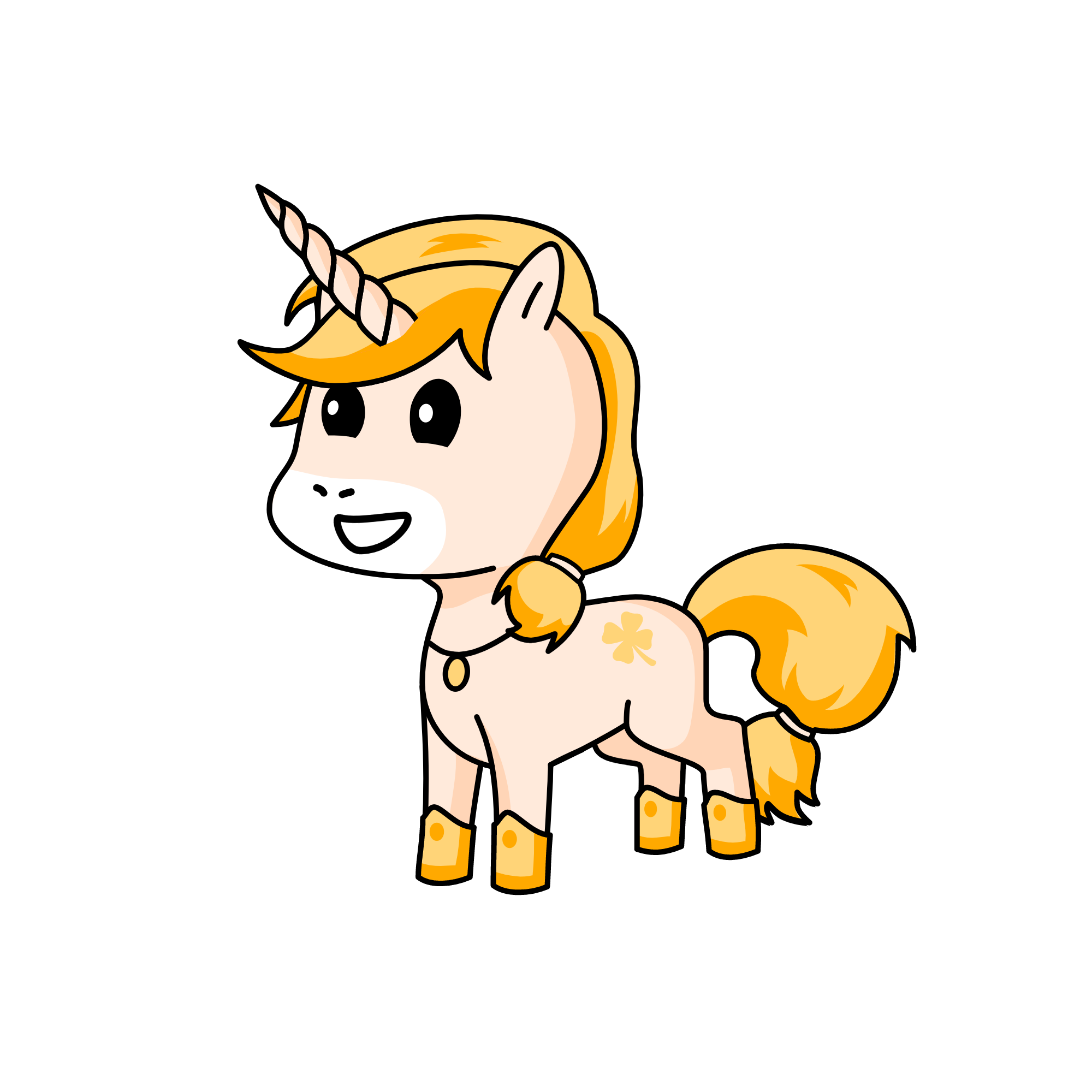 Orange unicorn, the unicorn