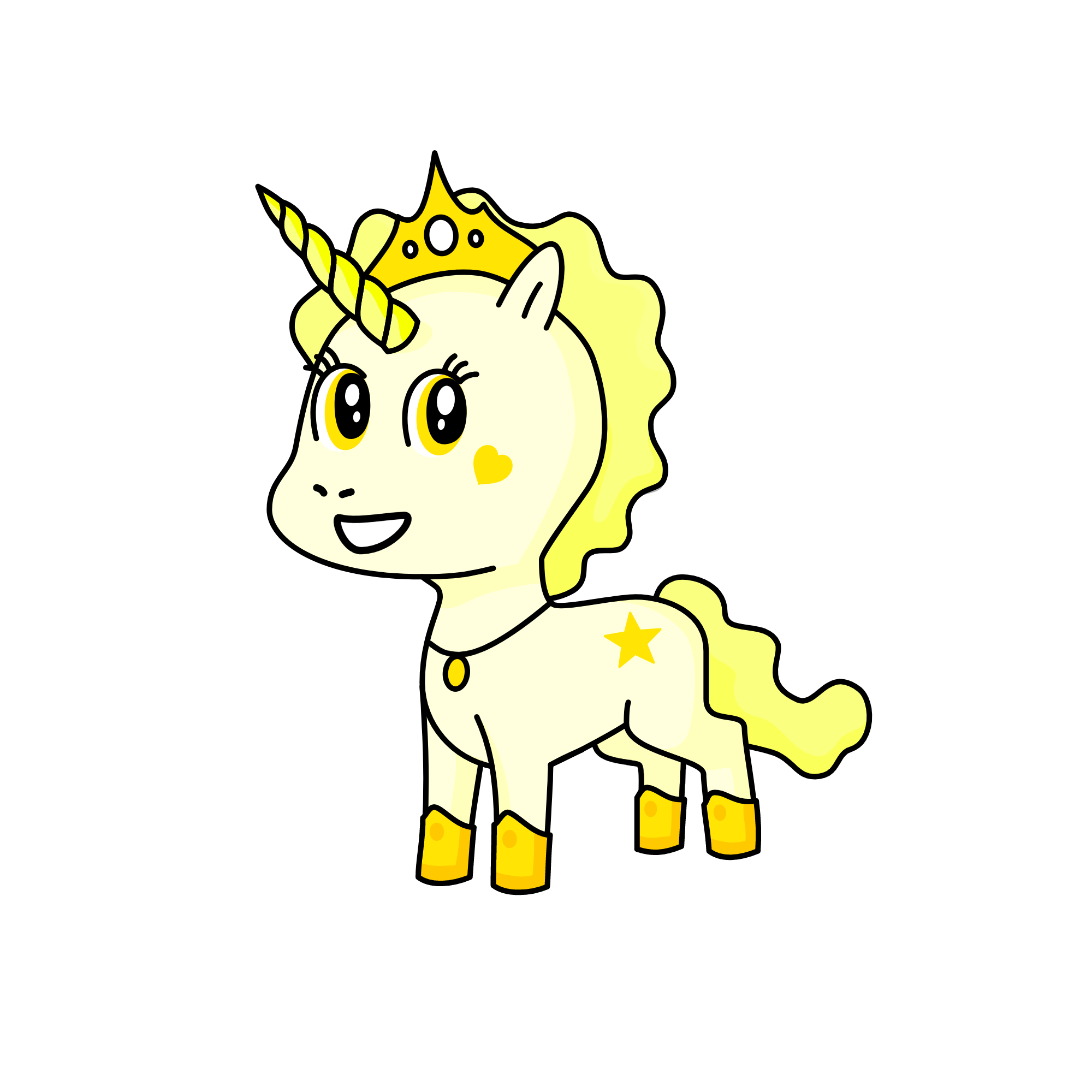 yellow unicorn, the unicorn