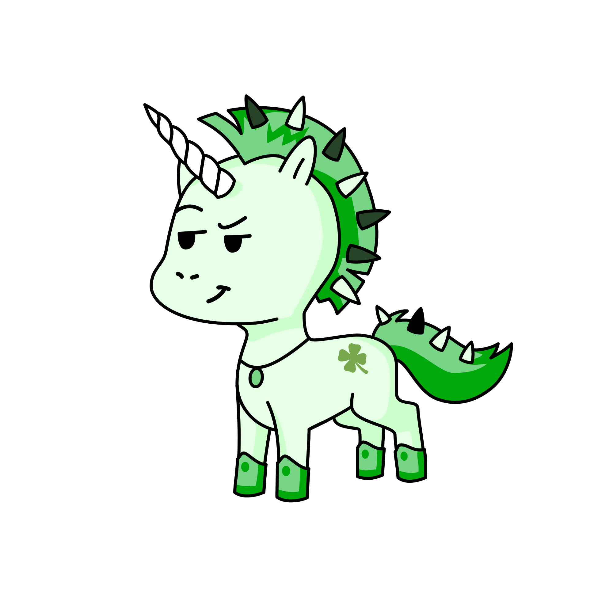 green unicorn, the unicorn