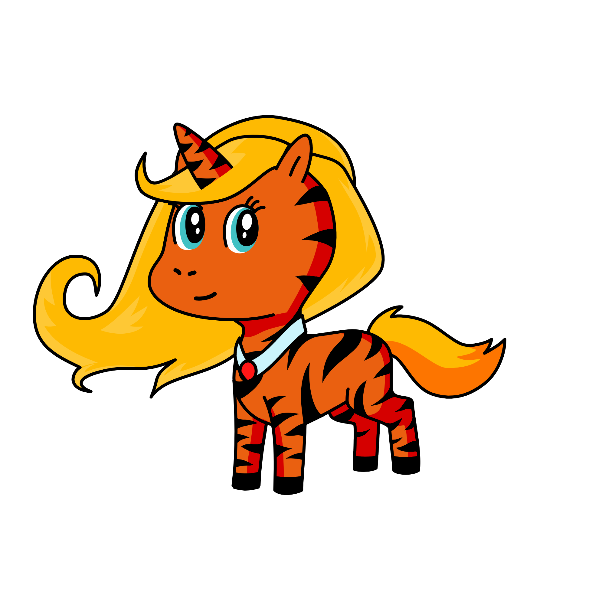 tiger, the unicorn