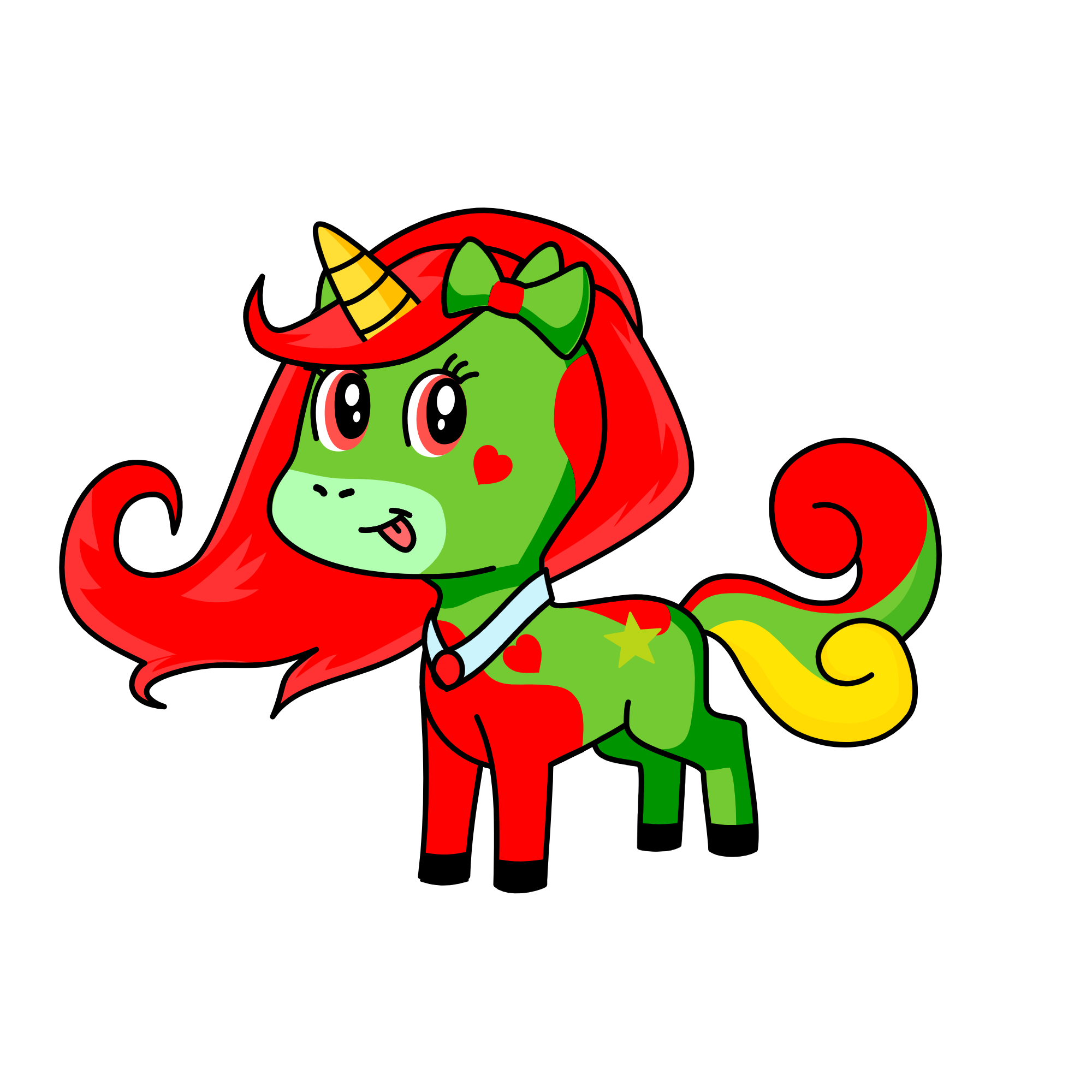Candy Cane, the unicorn