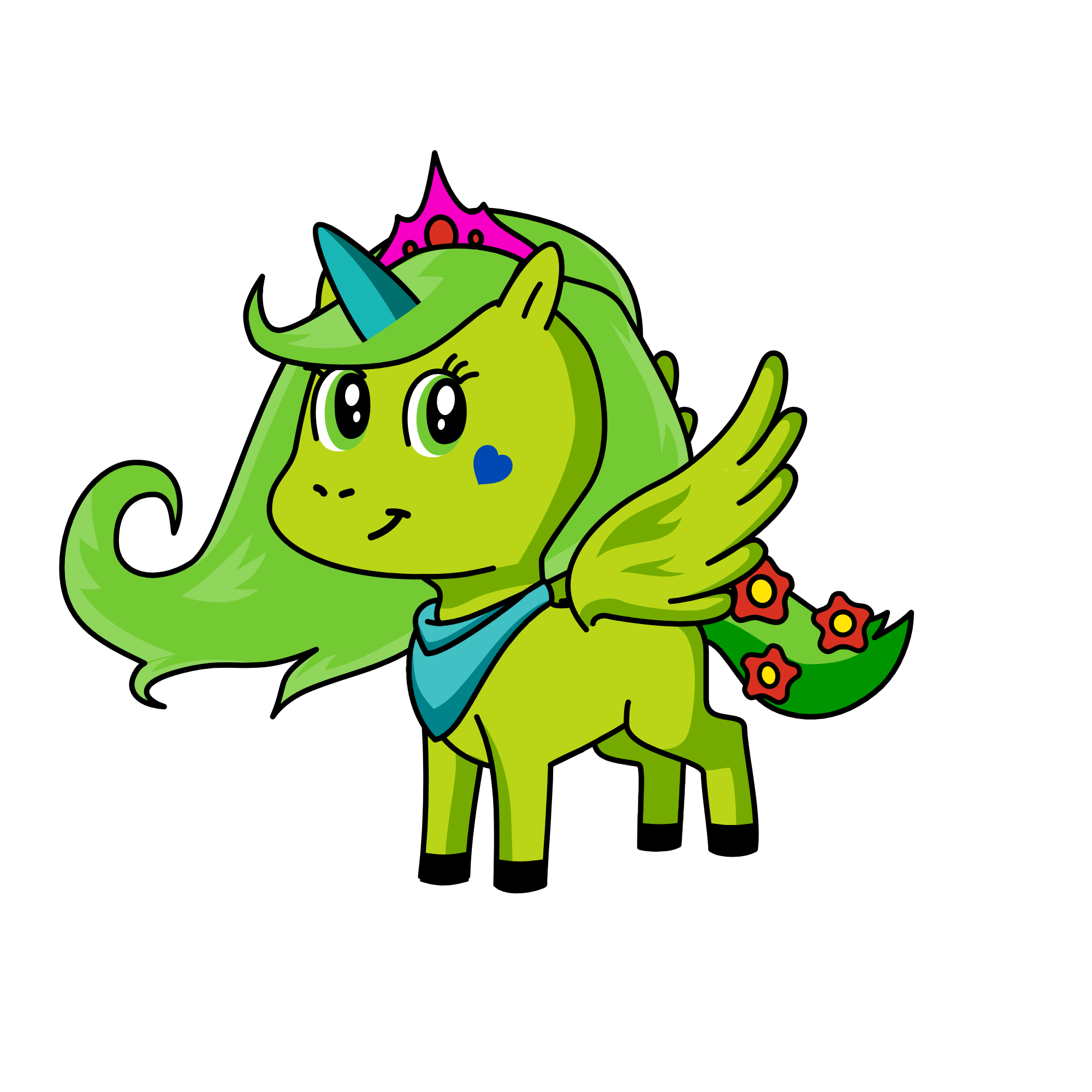 queen leafheart, the unicorn