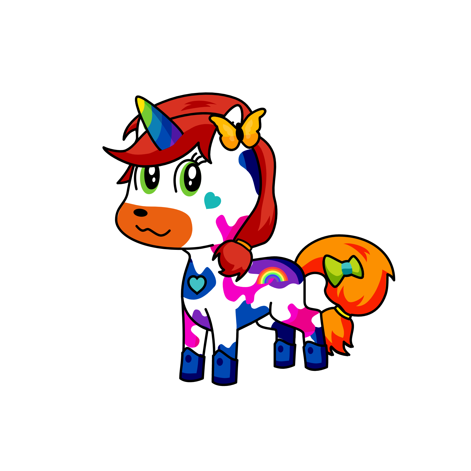 Rainbow, the unicorn