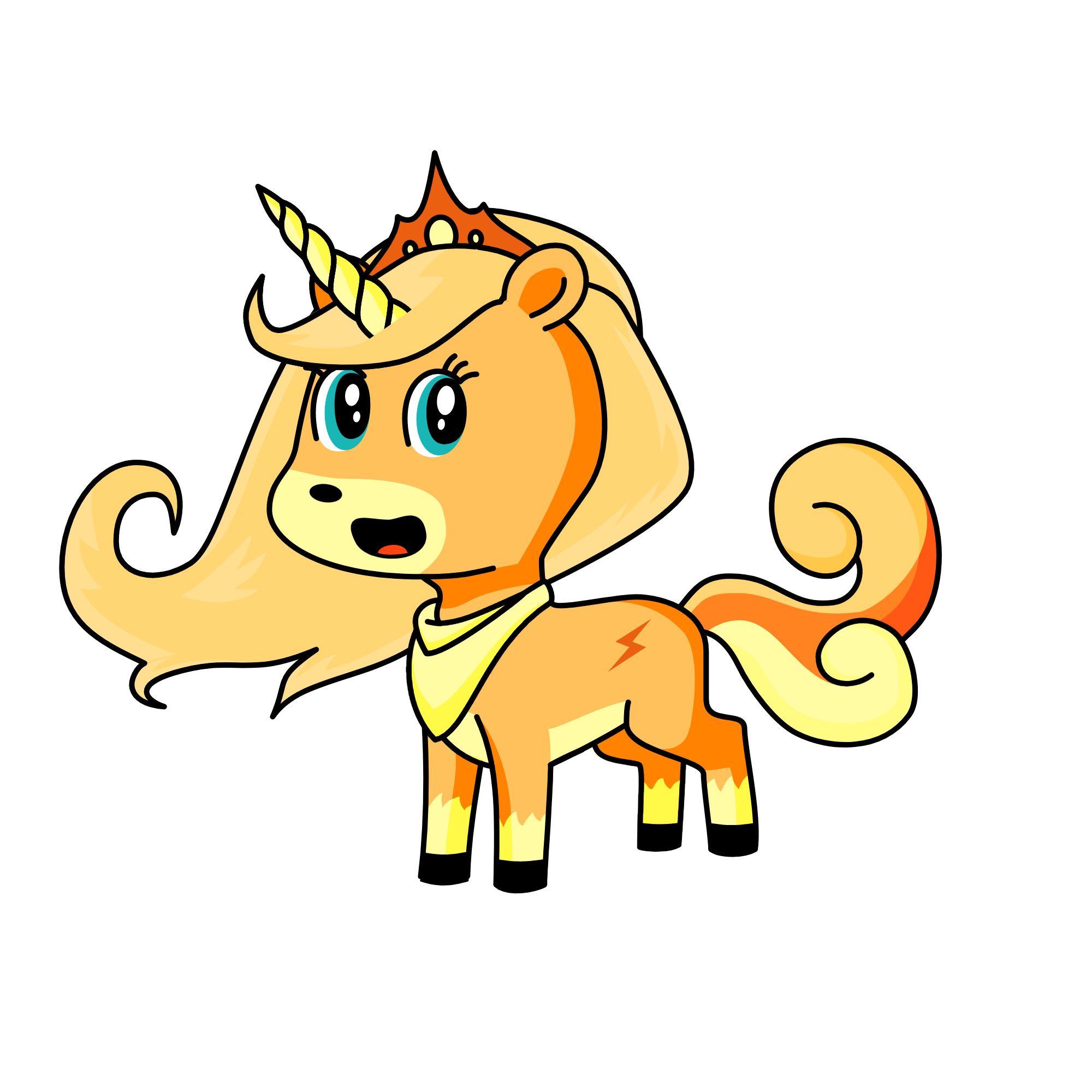 Orangelle, the unicorn