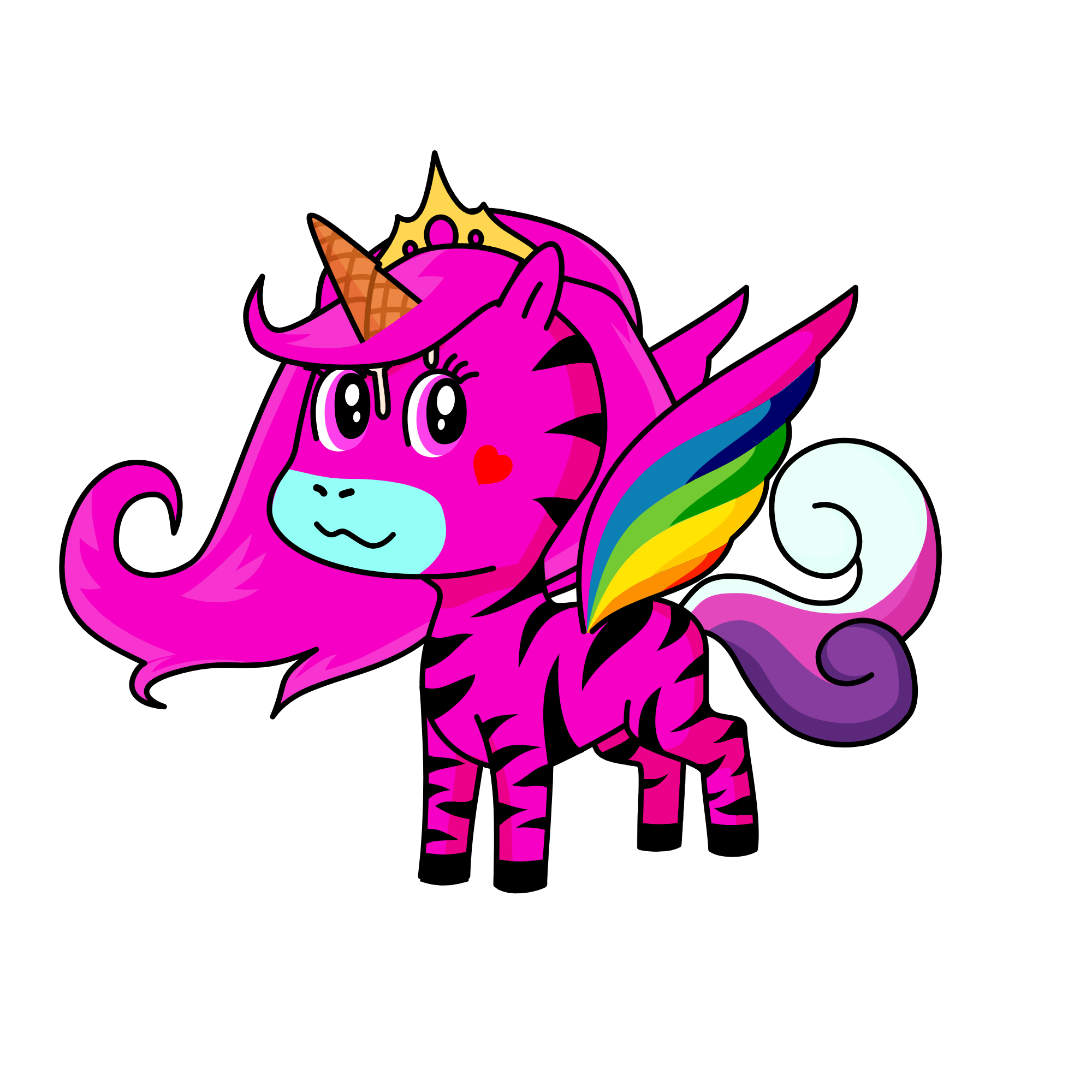Queen Bubbles, the unicorn