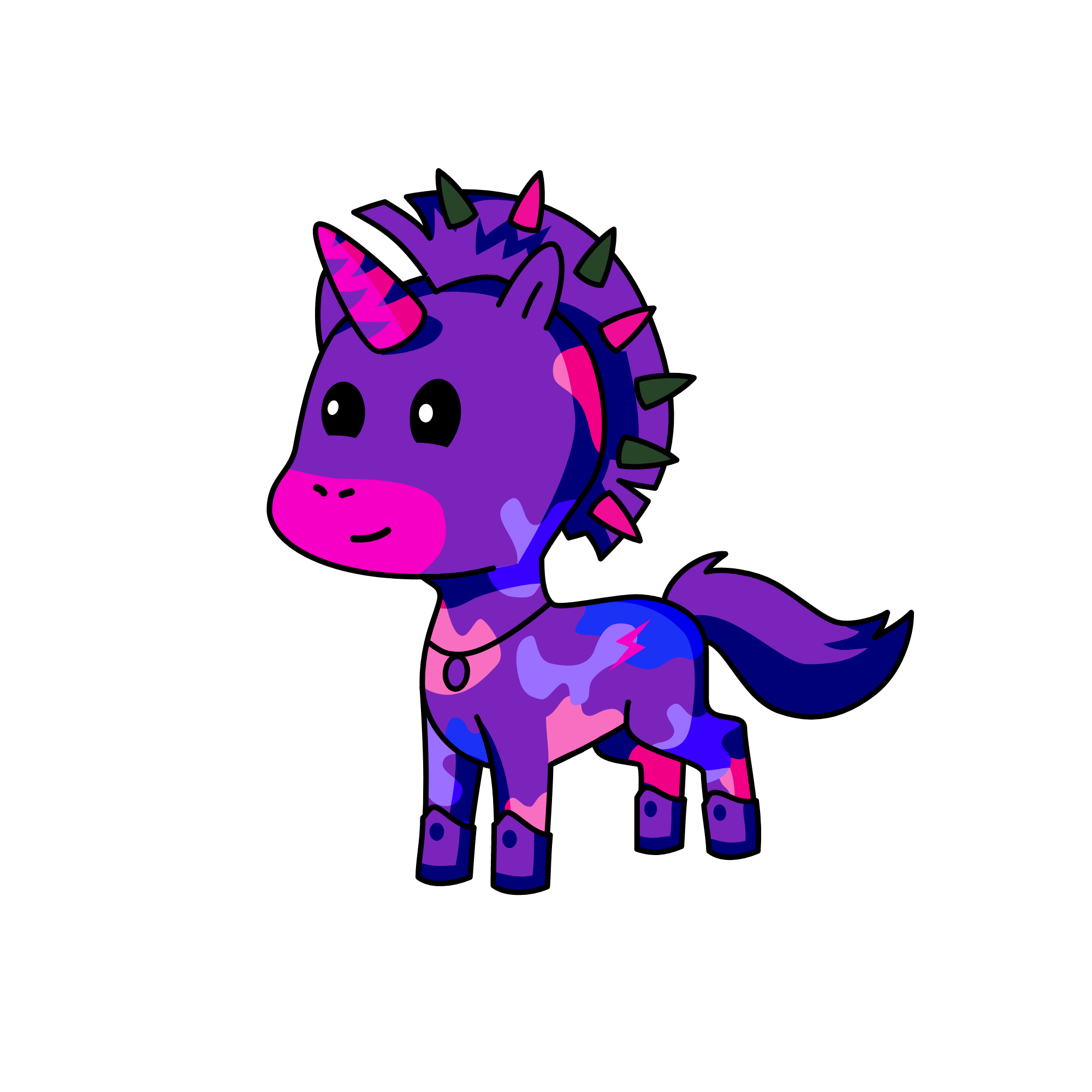 spiky, the unicorn