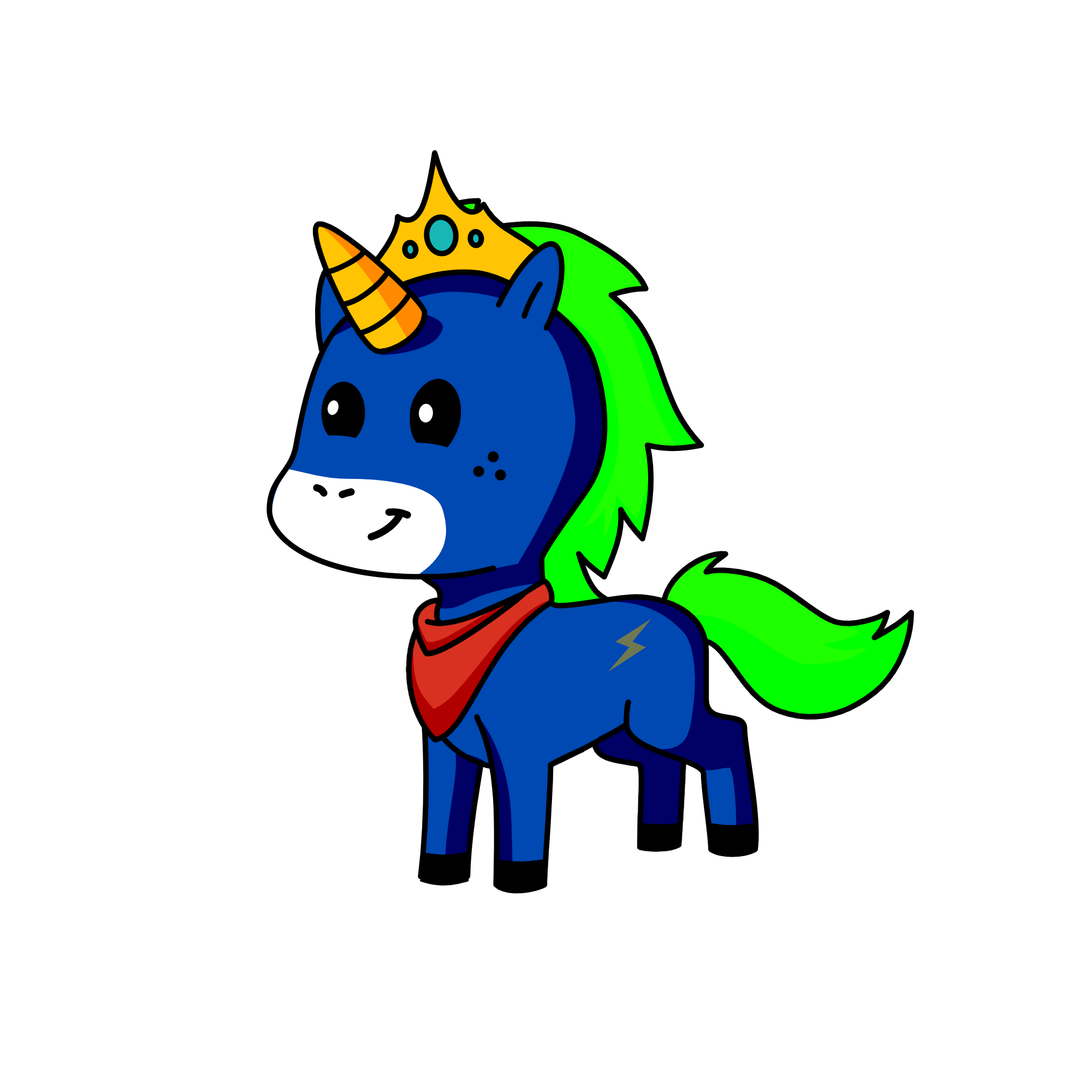 Jack the king unicorn, the unicorn