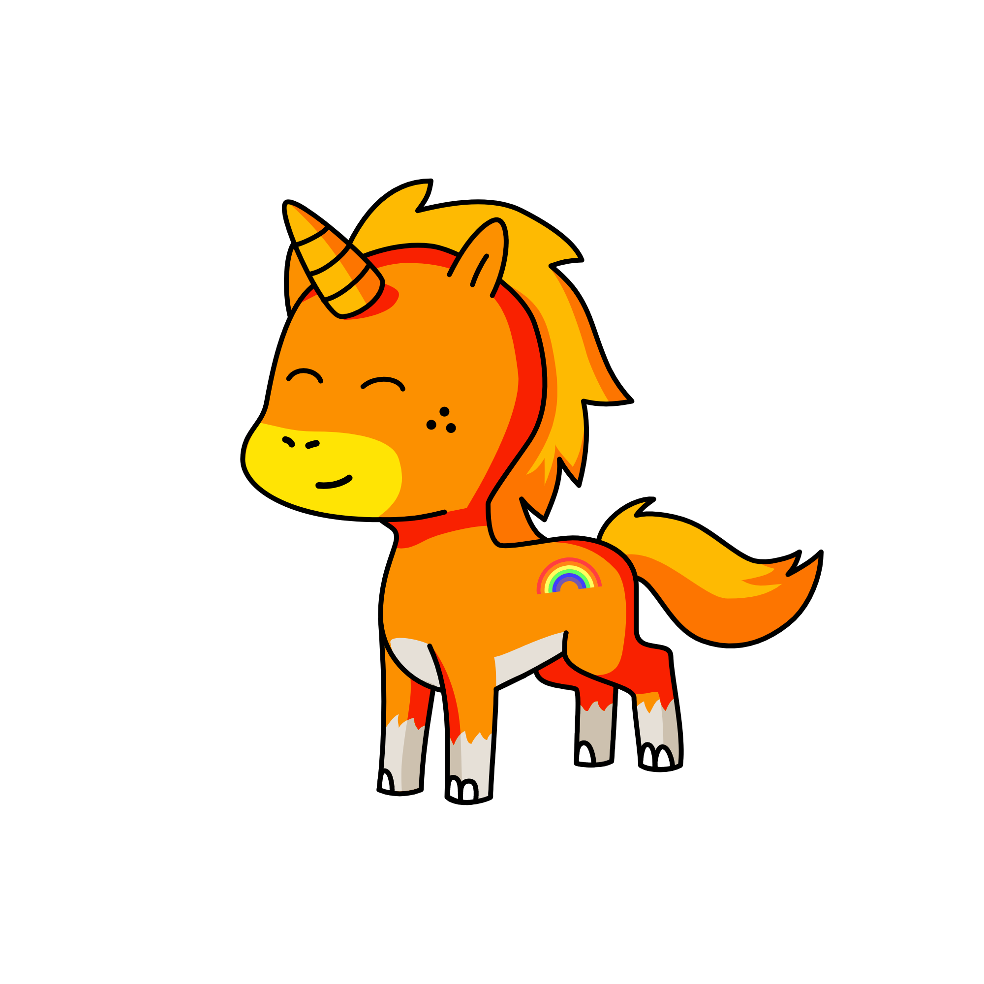 orange fury, the unicorn