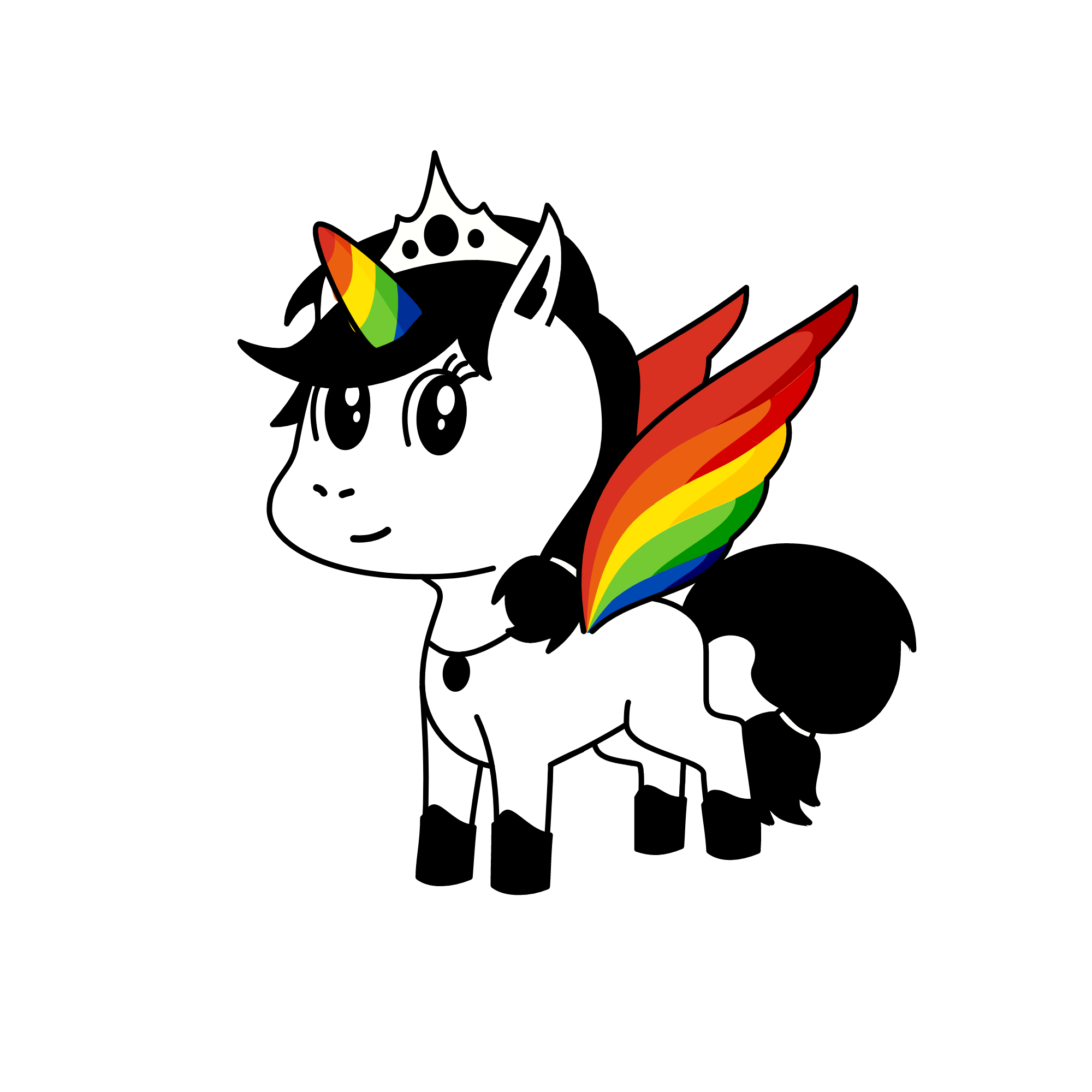 Rainbow, the unicorn