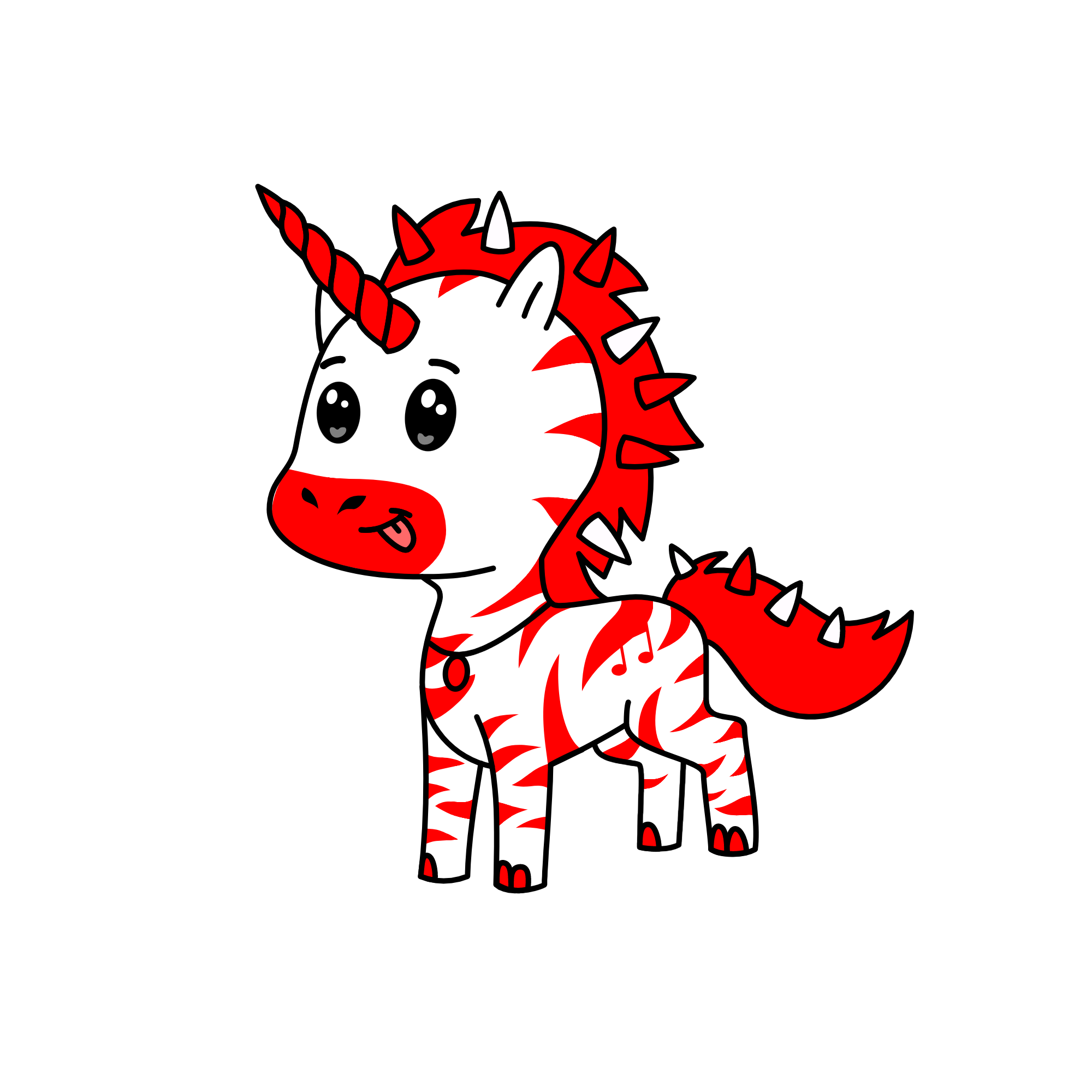 peperrmint or candy cane , the unicorn