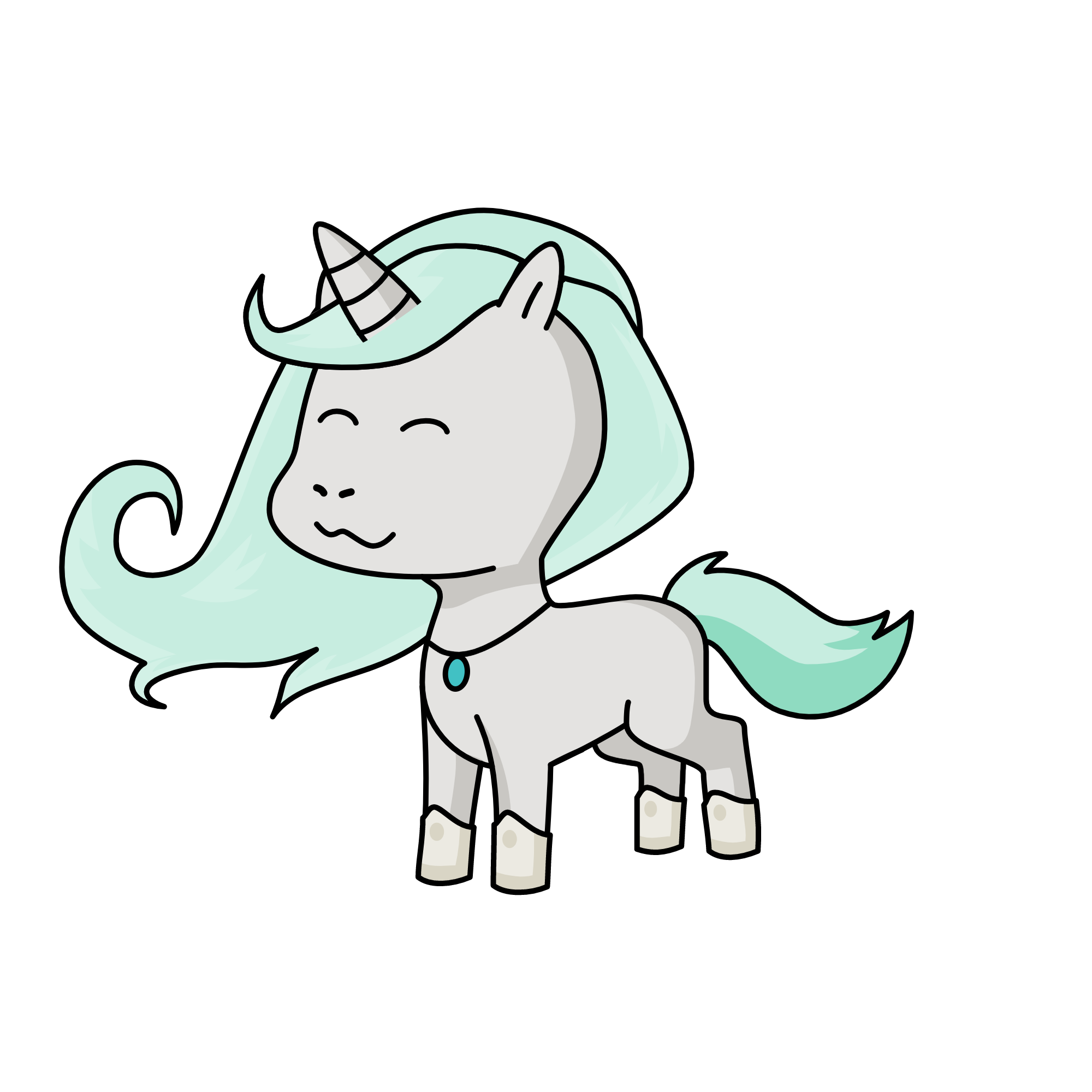 Silver, the unicorn