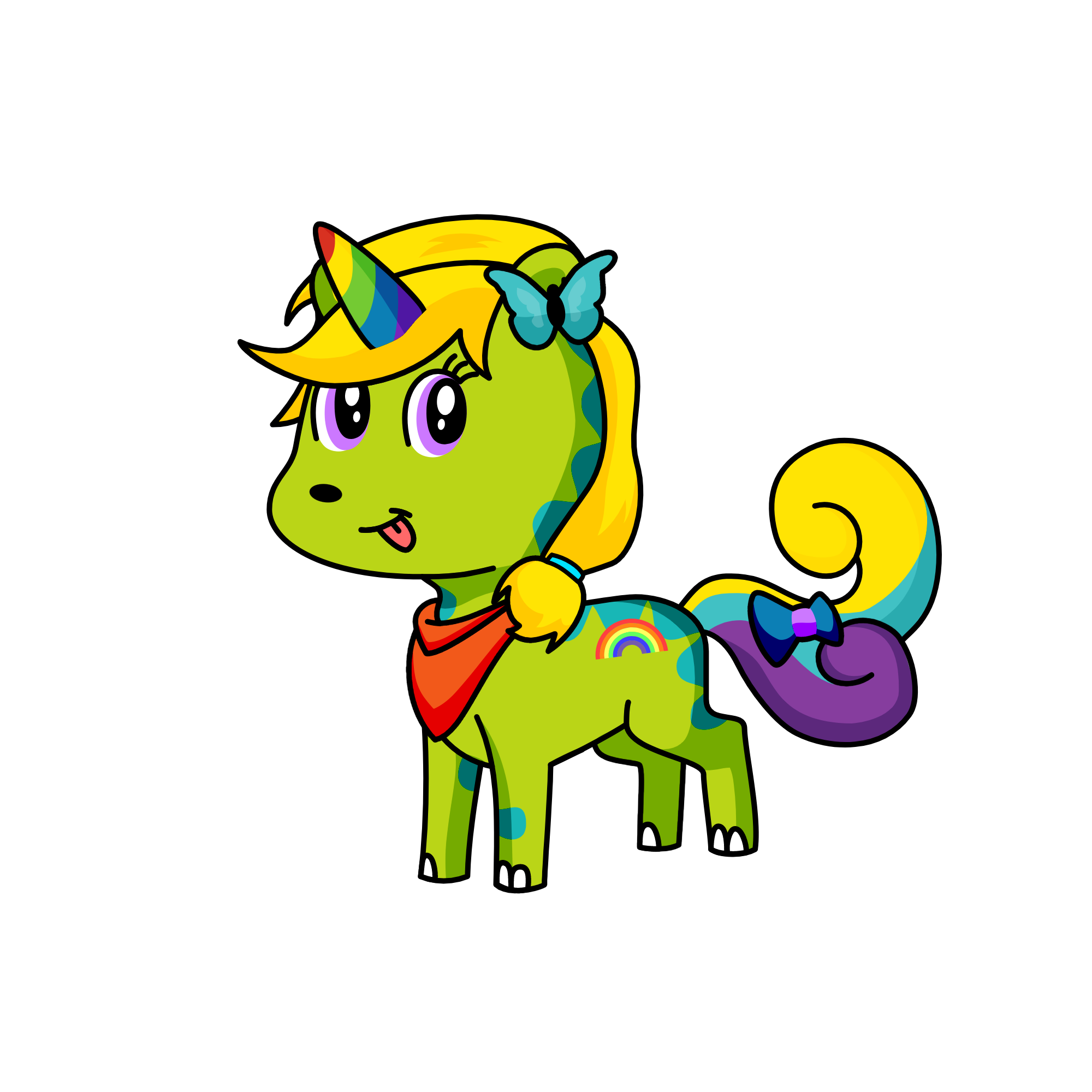 Sparkly, the unicorn