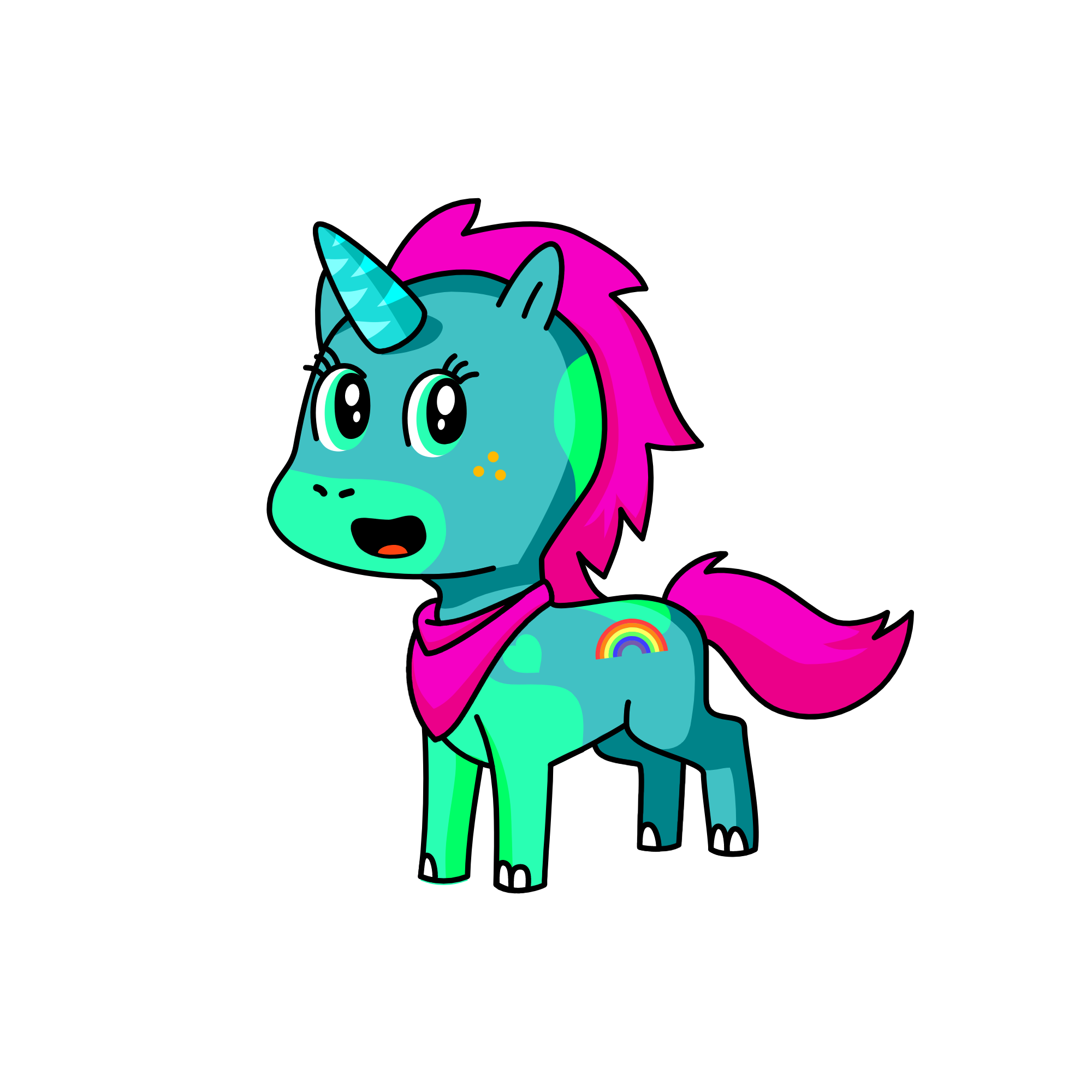 trpical snow, the unicorn