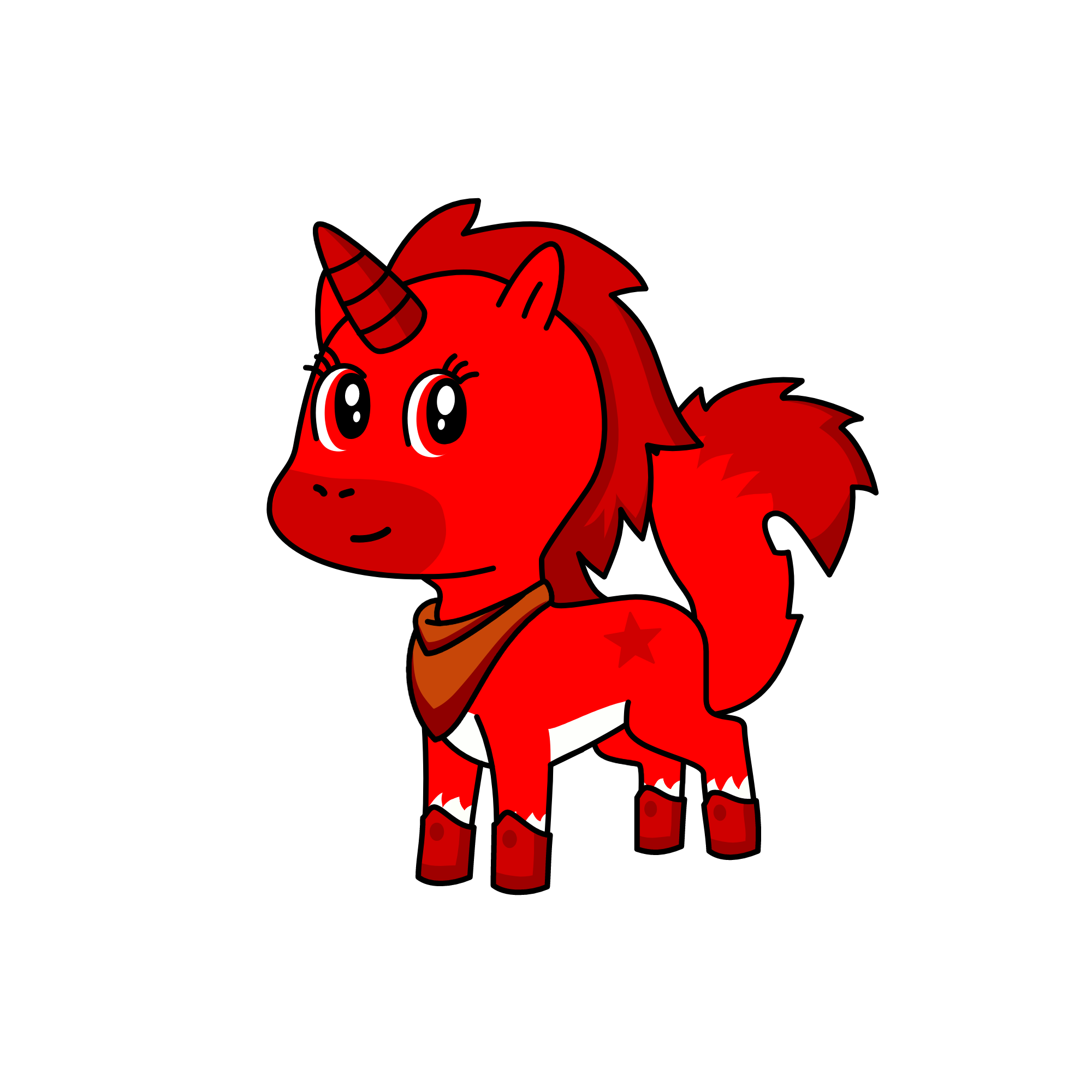 Red, the unicorn