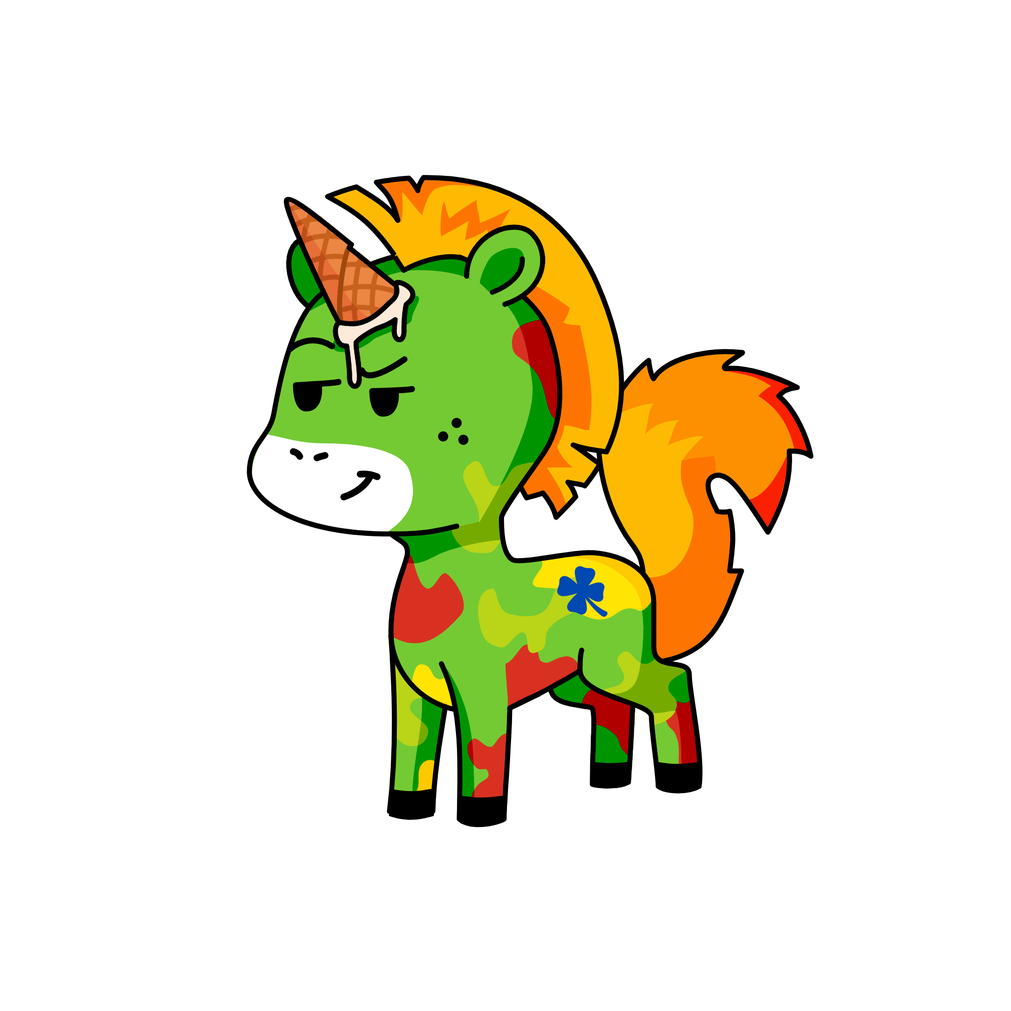 Blotchy, the unicorn