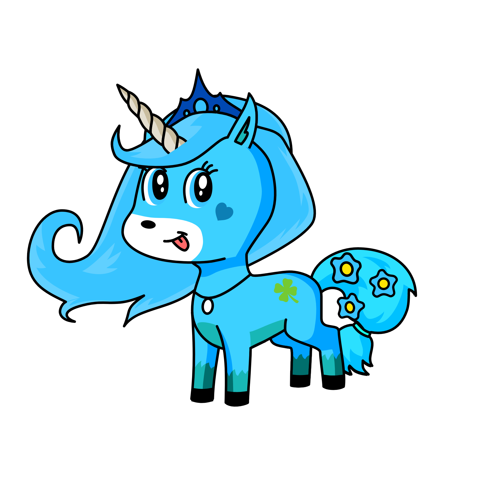 cute, the unicorn