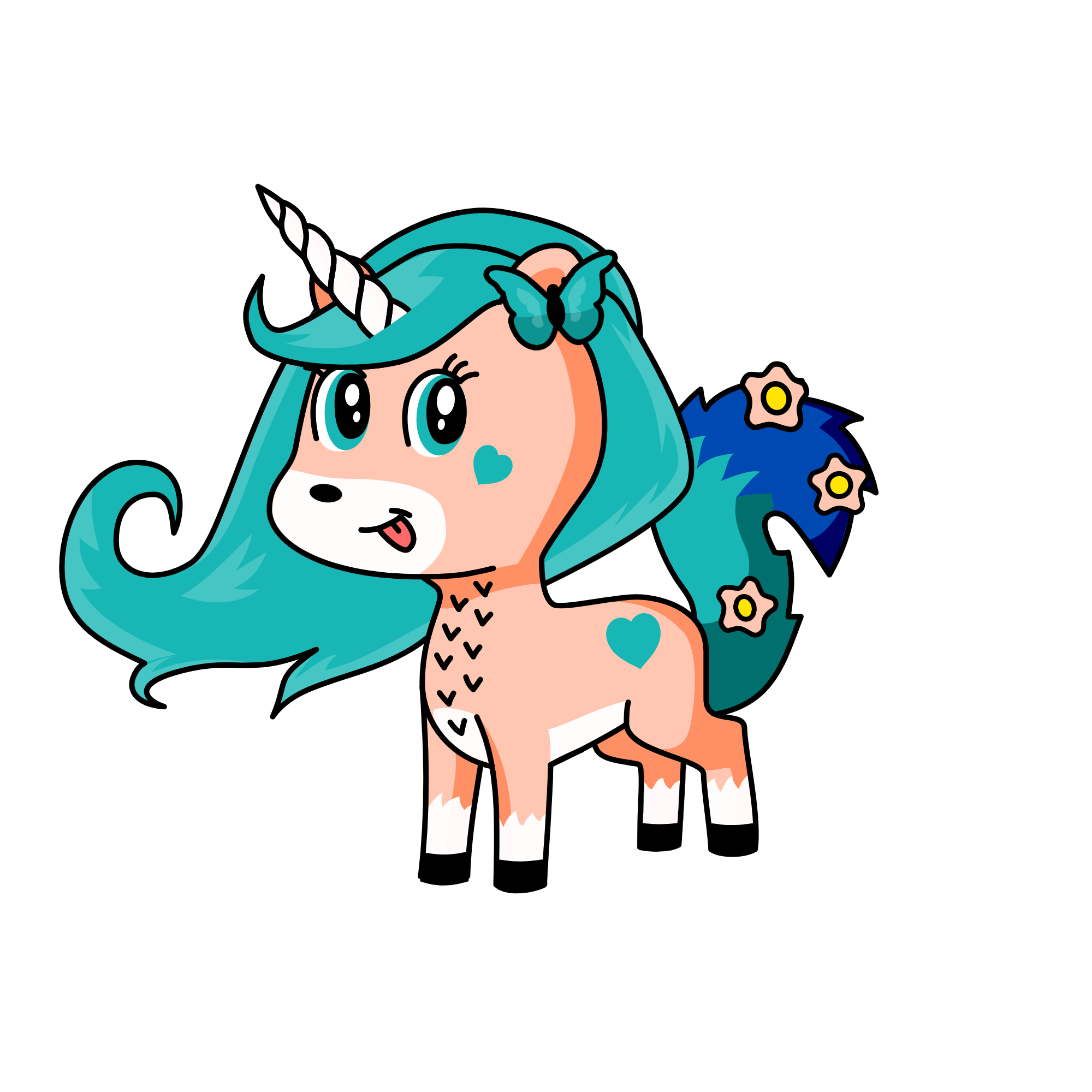 butterfly, the unicorn