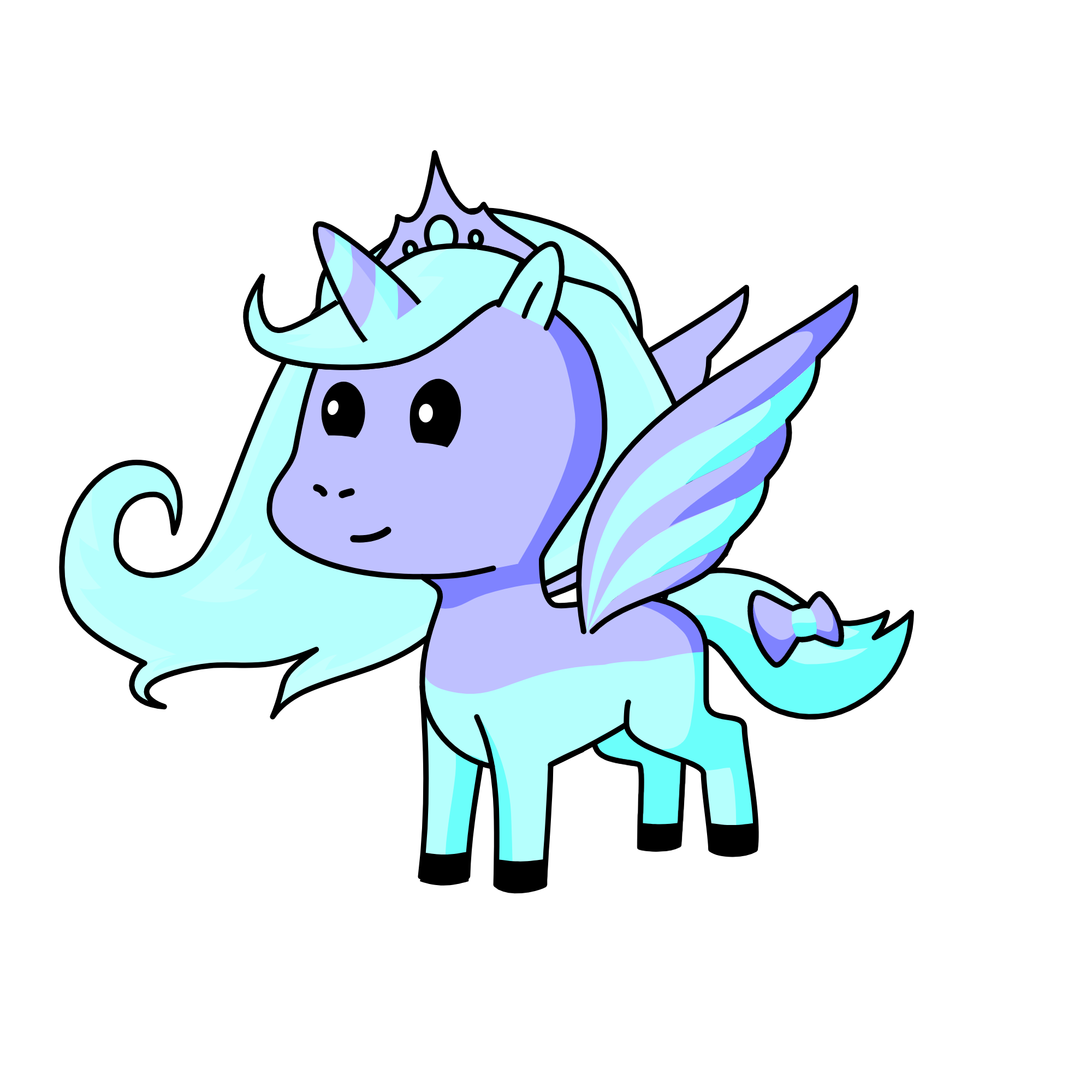 Blue rasbarry, the unicorn