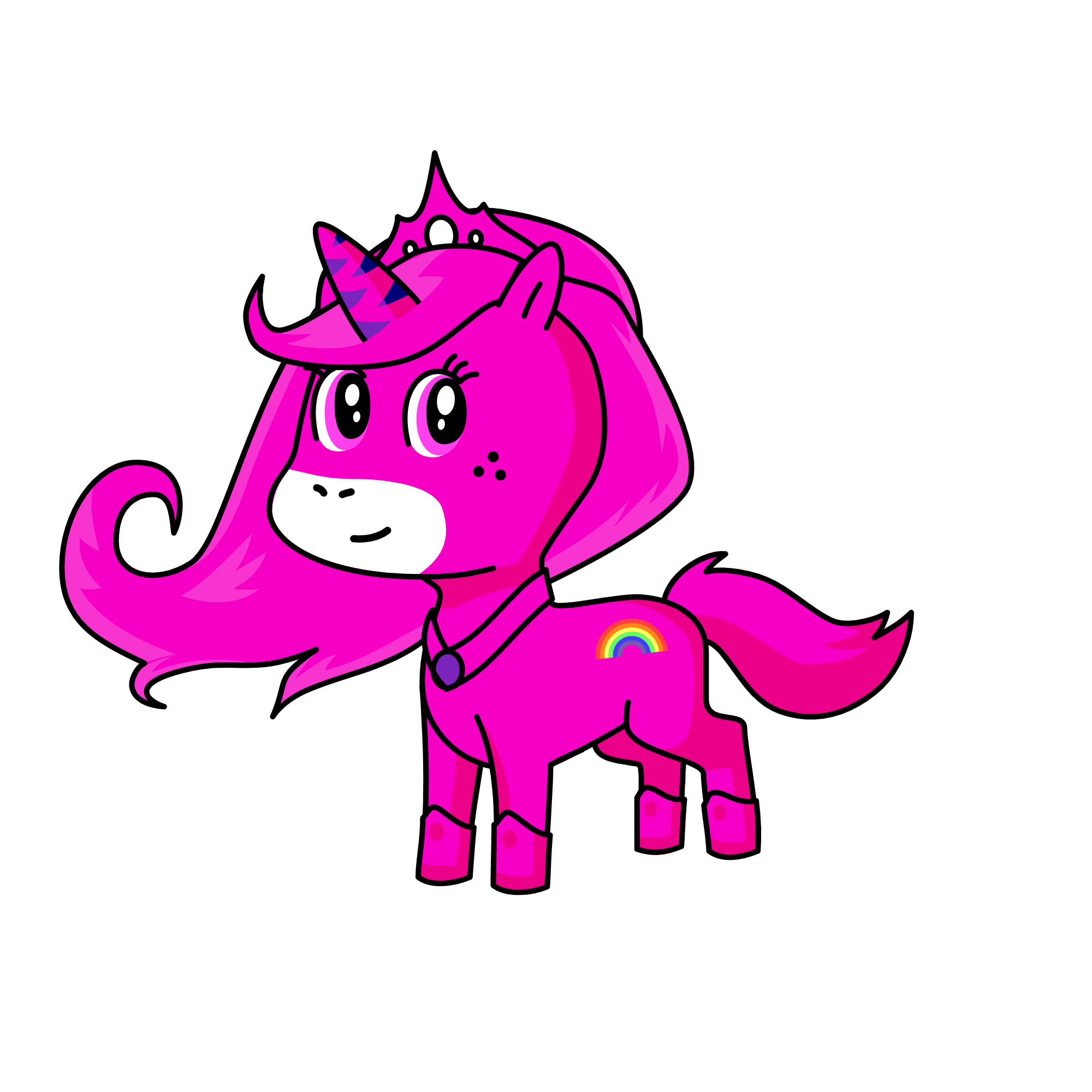 princeses pink, the unicorn