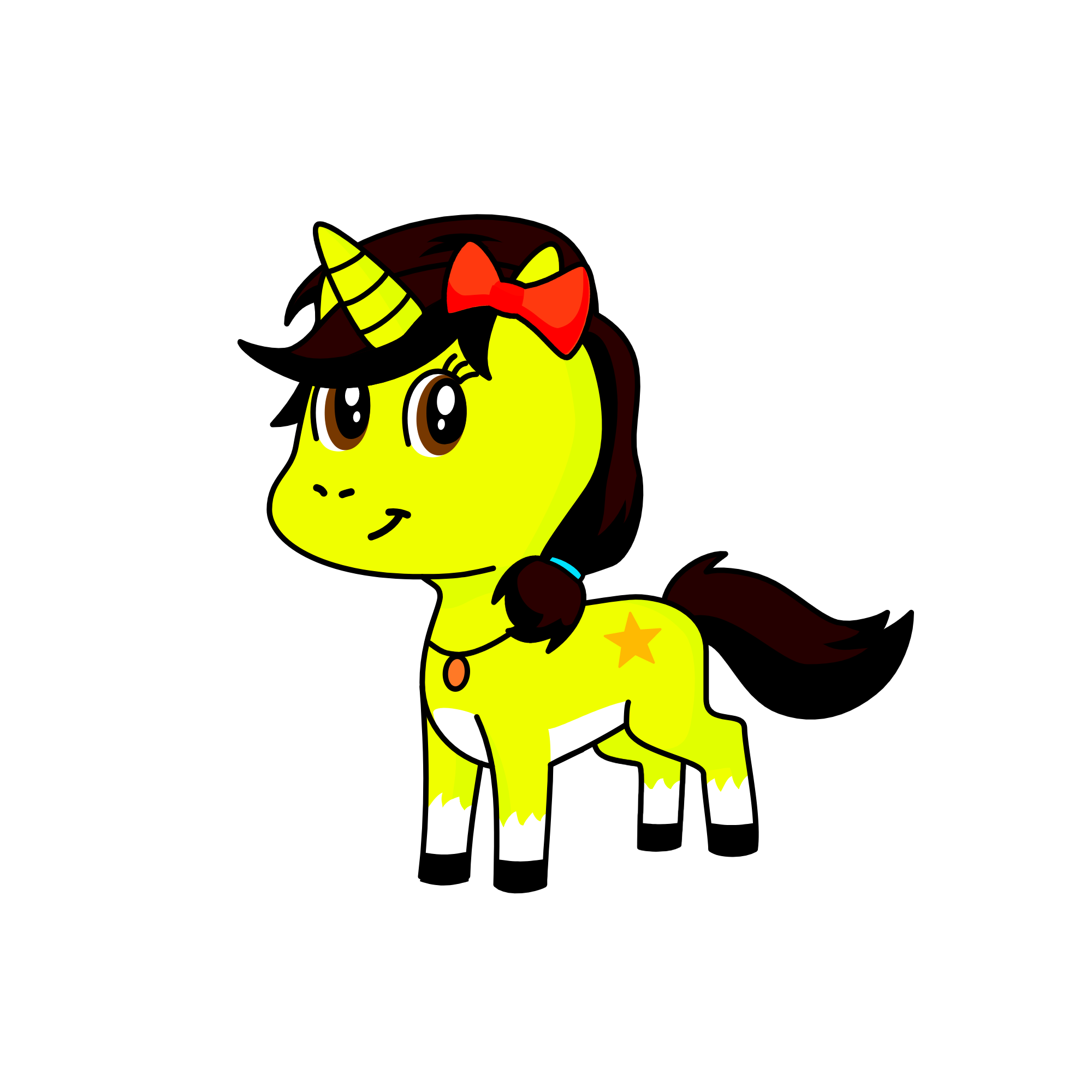kiki the witch, the unicorn