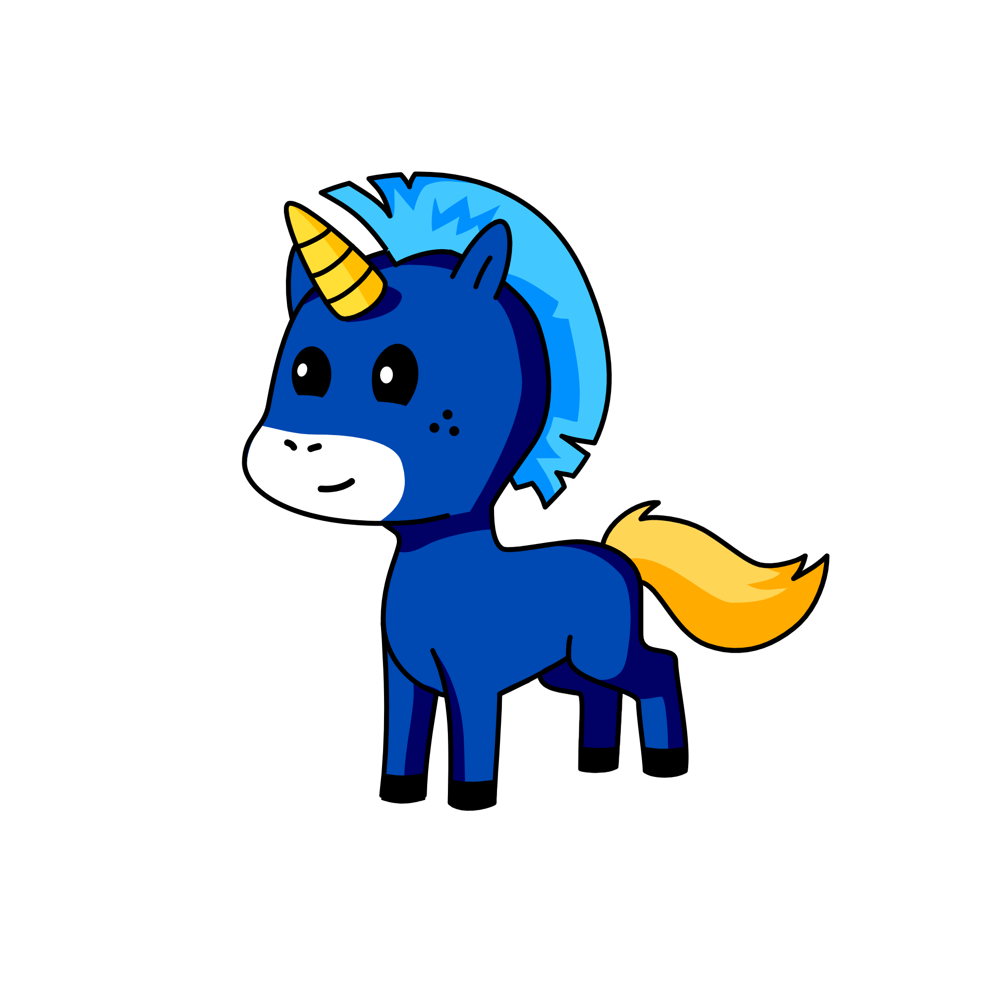 Male, the unicorn