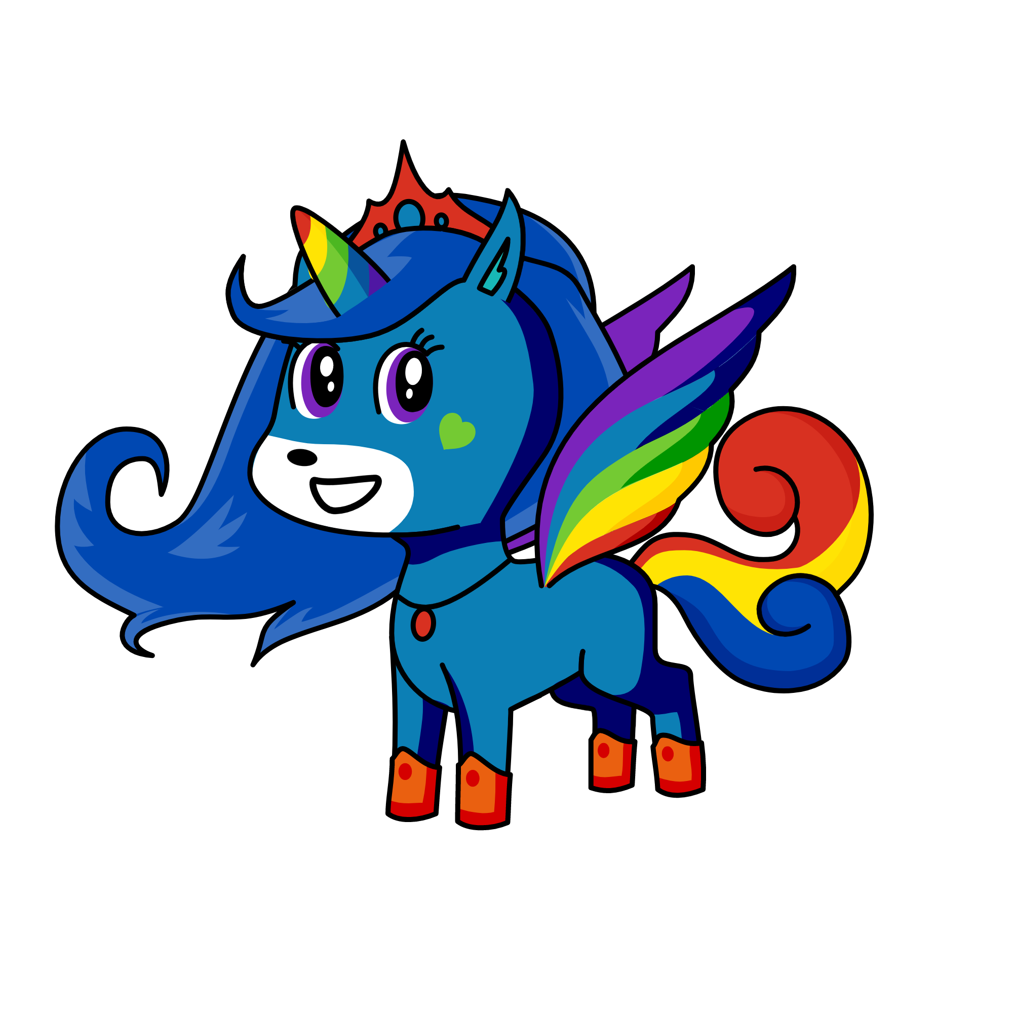 Rainbow, the unicorn