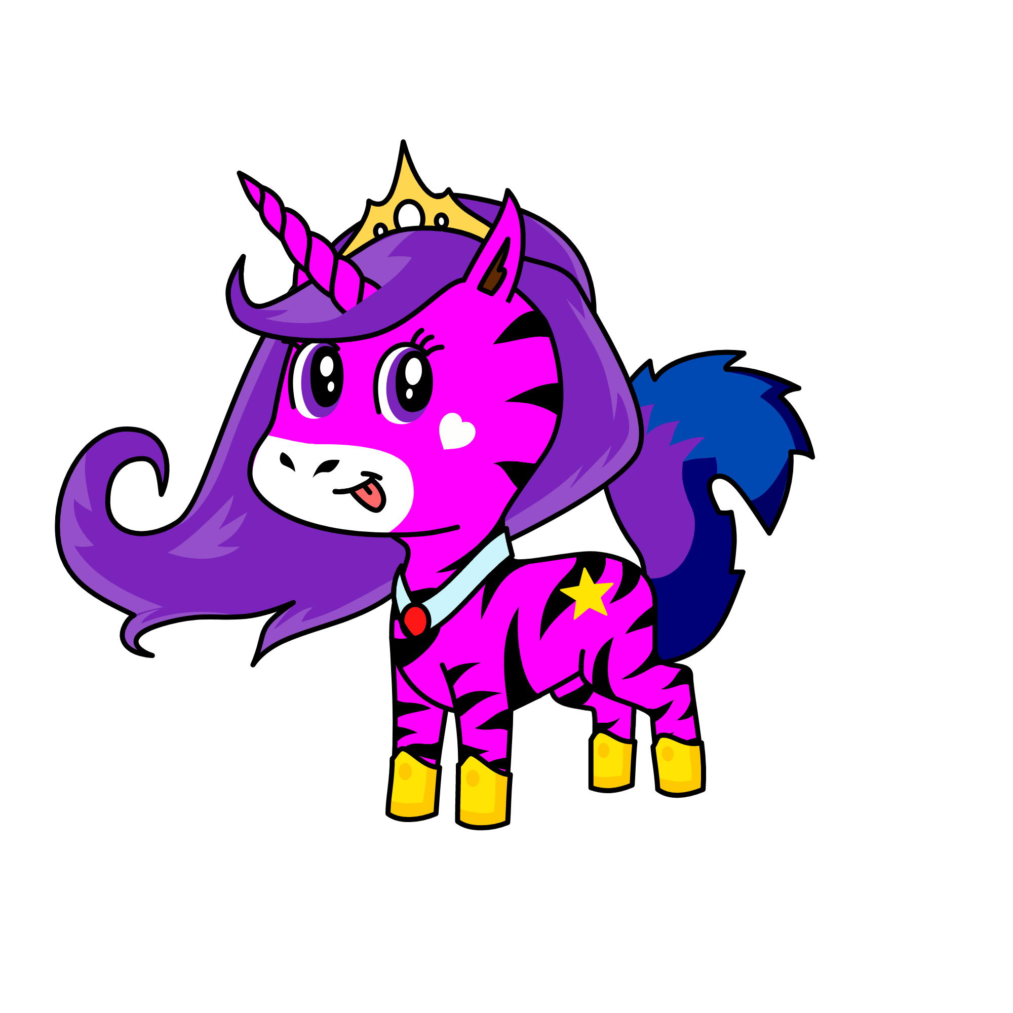 Princess Sparkle, the unicorn