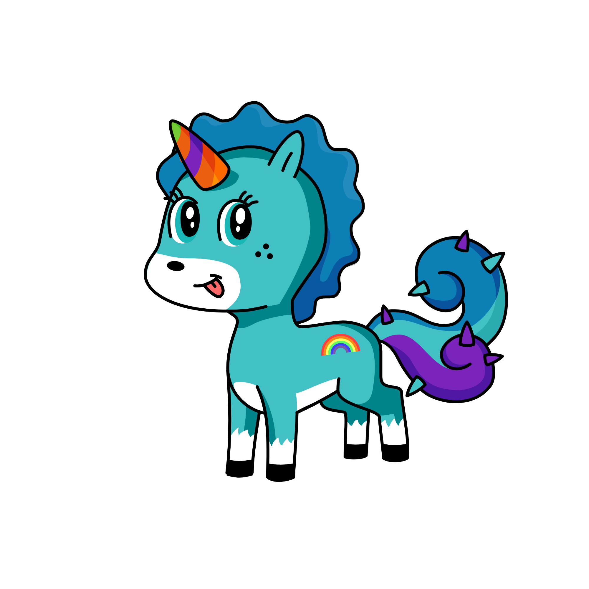 blue , the unicorn