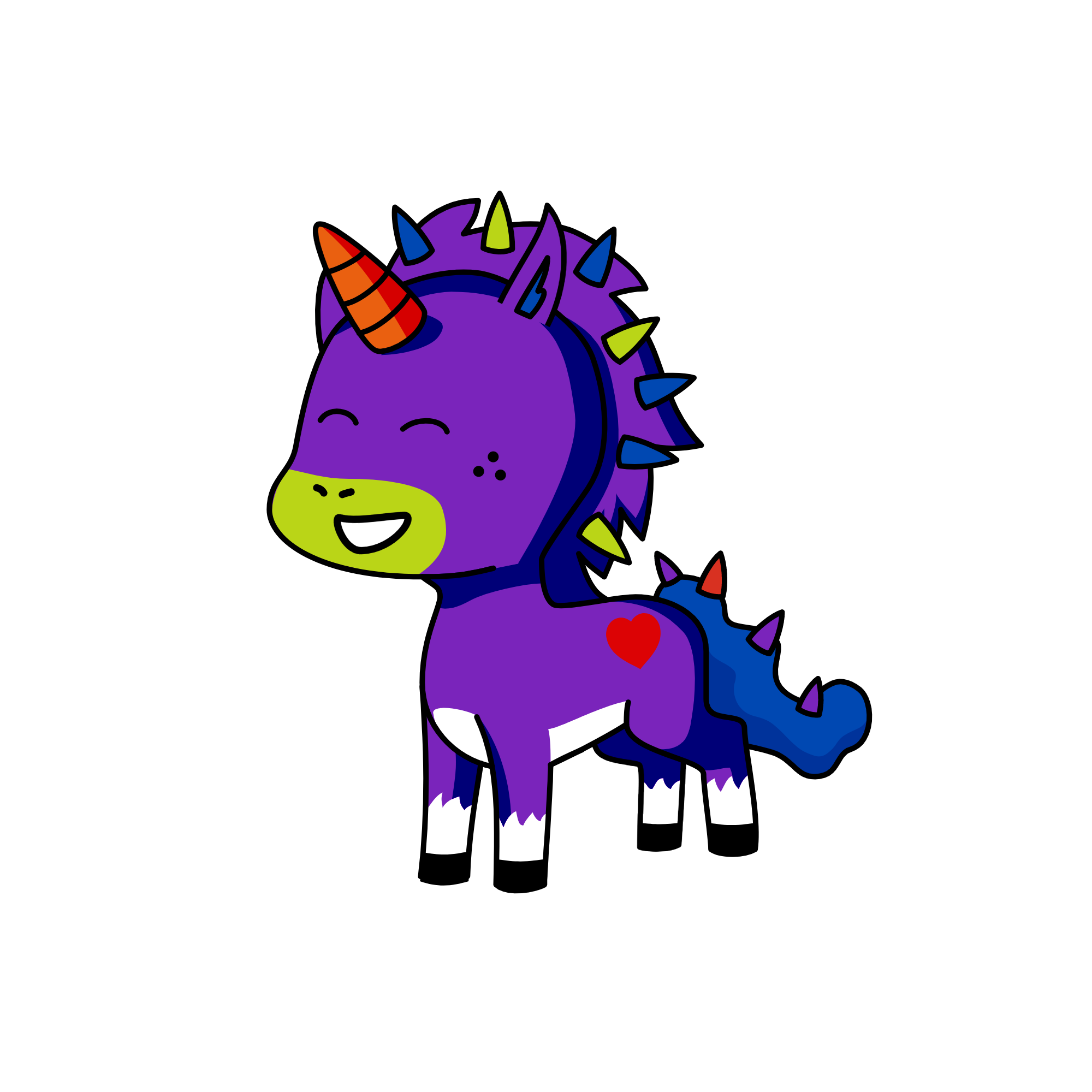 Purple, the unicorn