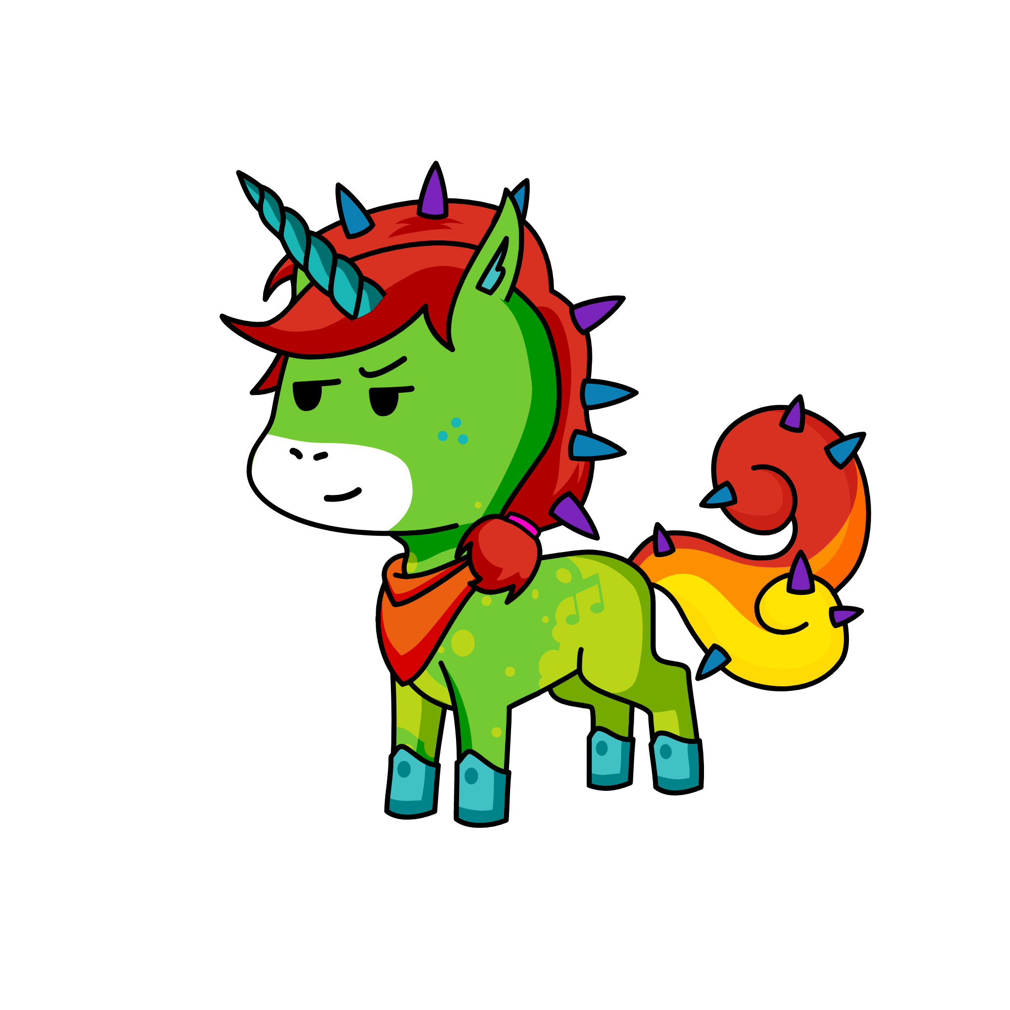 Spike-a-corn, the unicorn