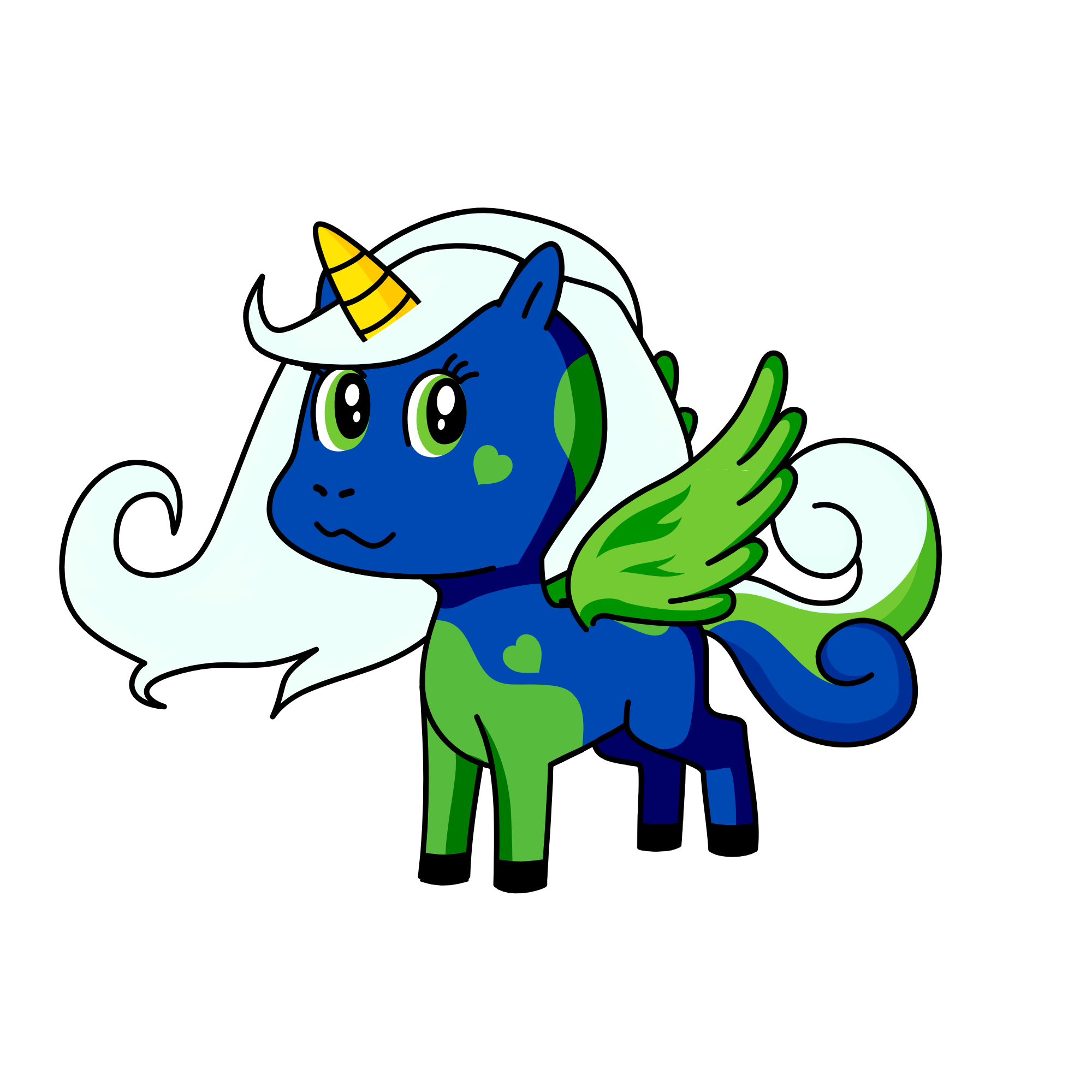 Mother nature, the unicorn