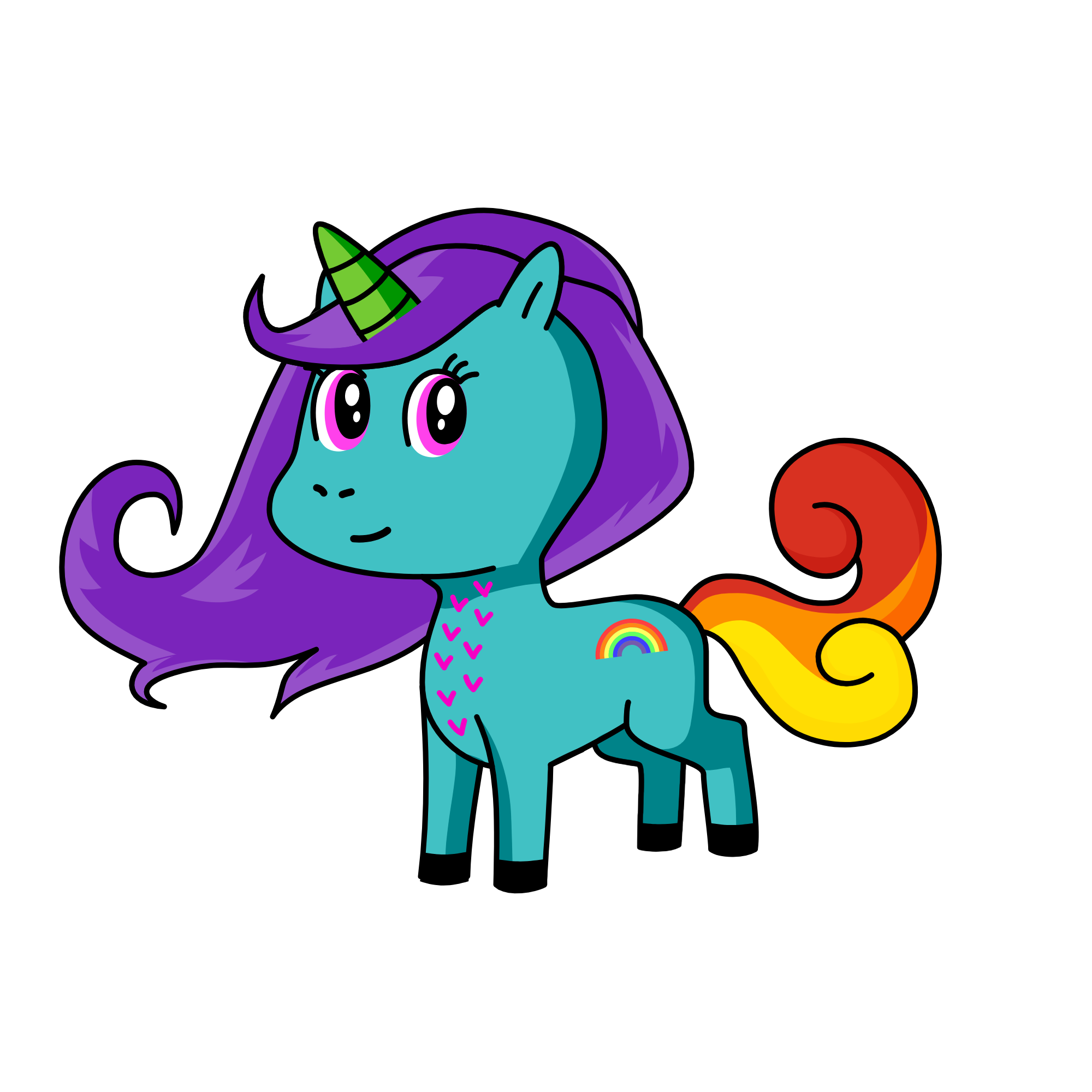 rainbow dash, the unicorn