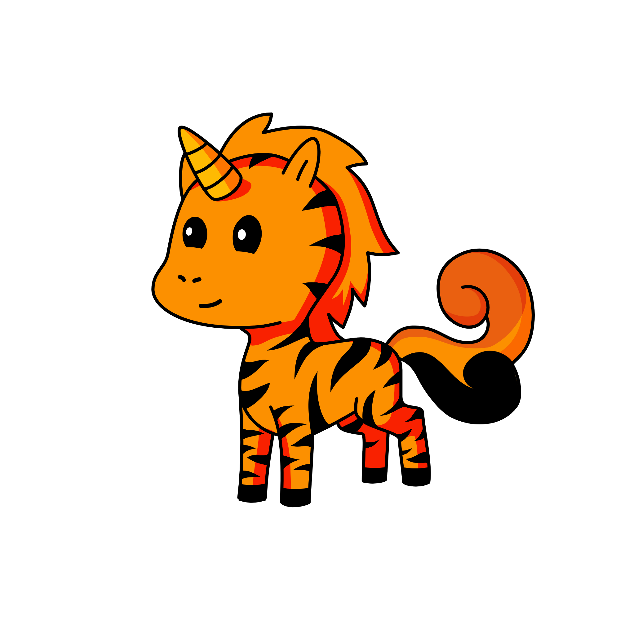 stripe the tiger, the unicorn