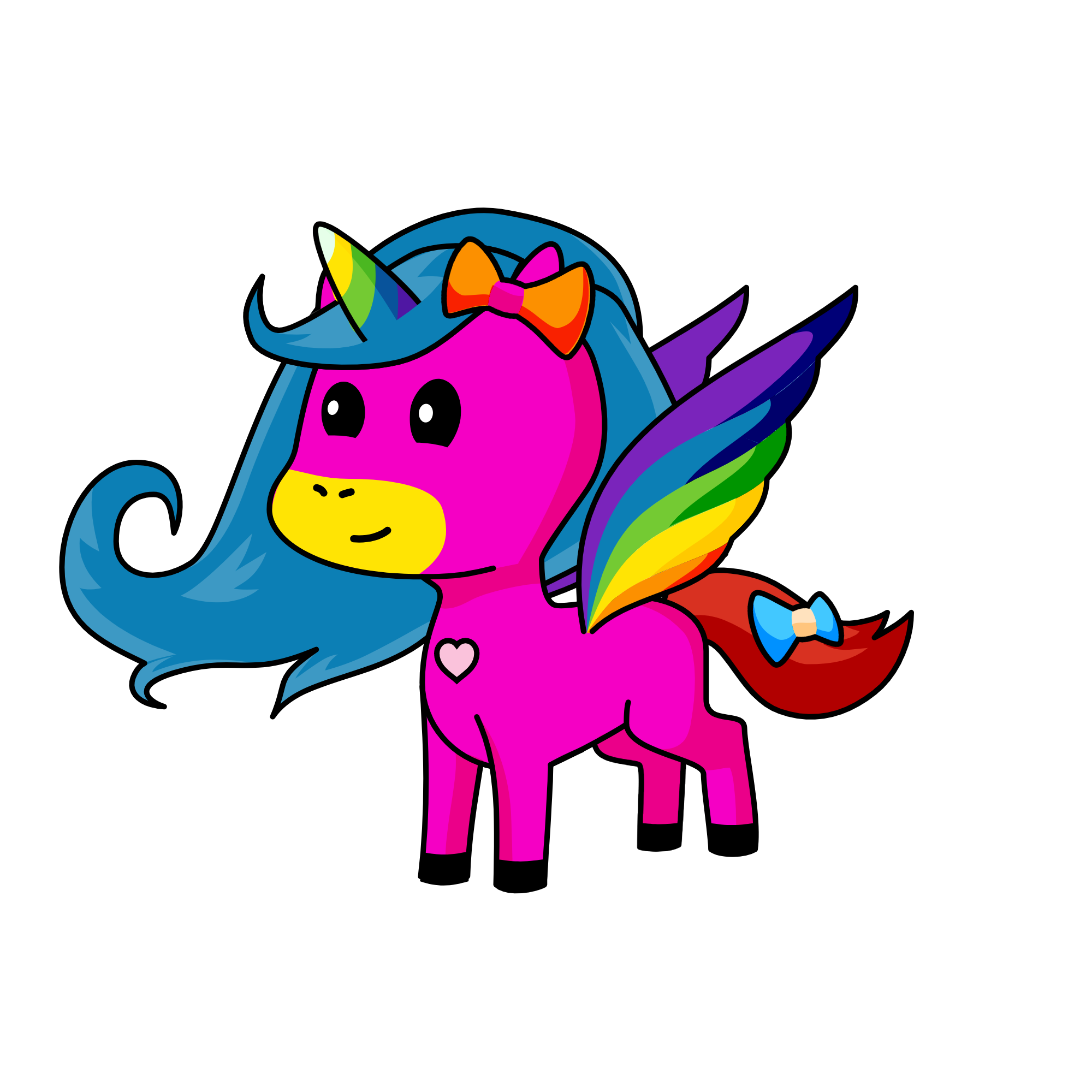 Rainbow corn, the unicorn
