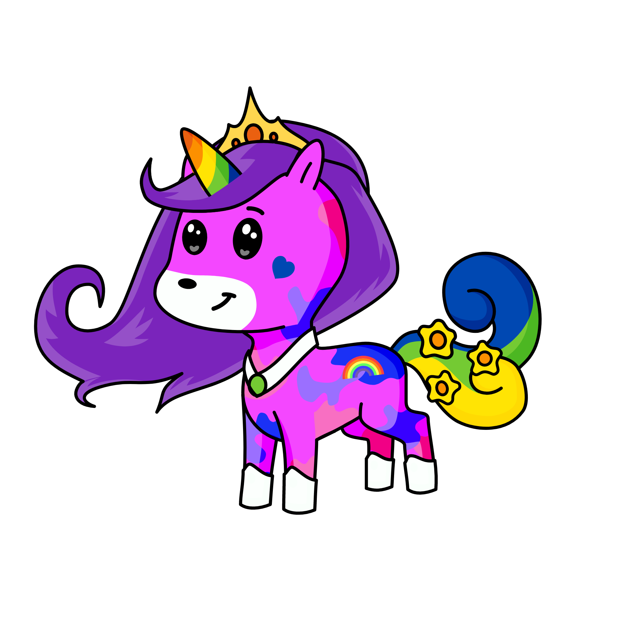 Rainbow, the unicorn