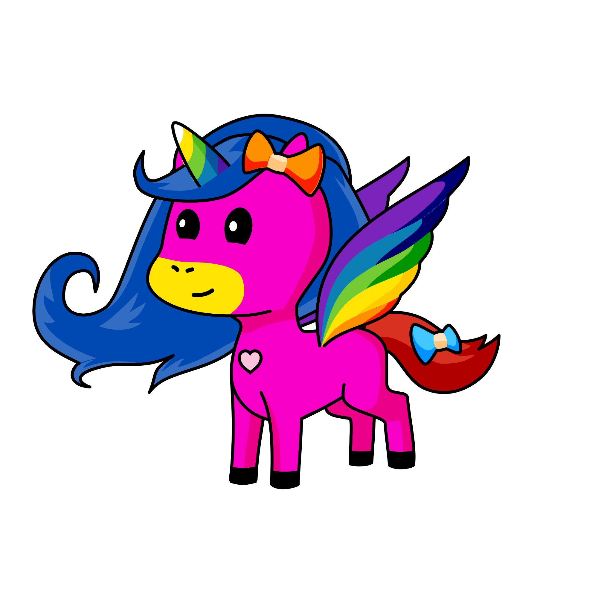 Rainbow corn, the unicorn