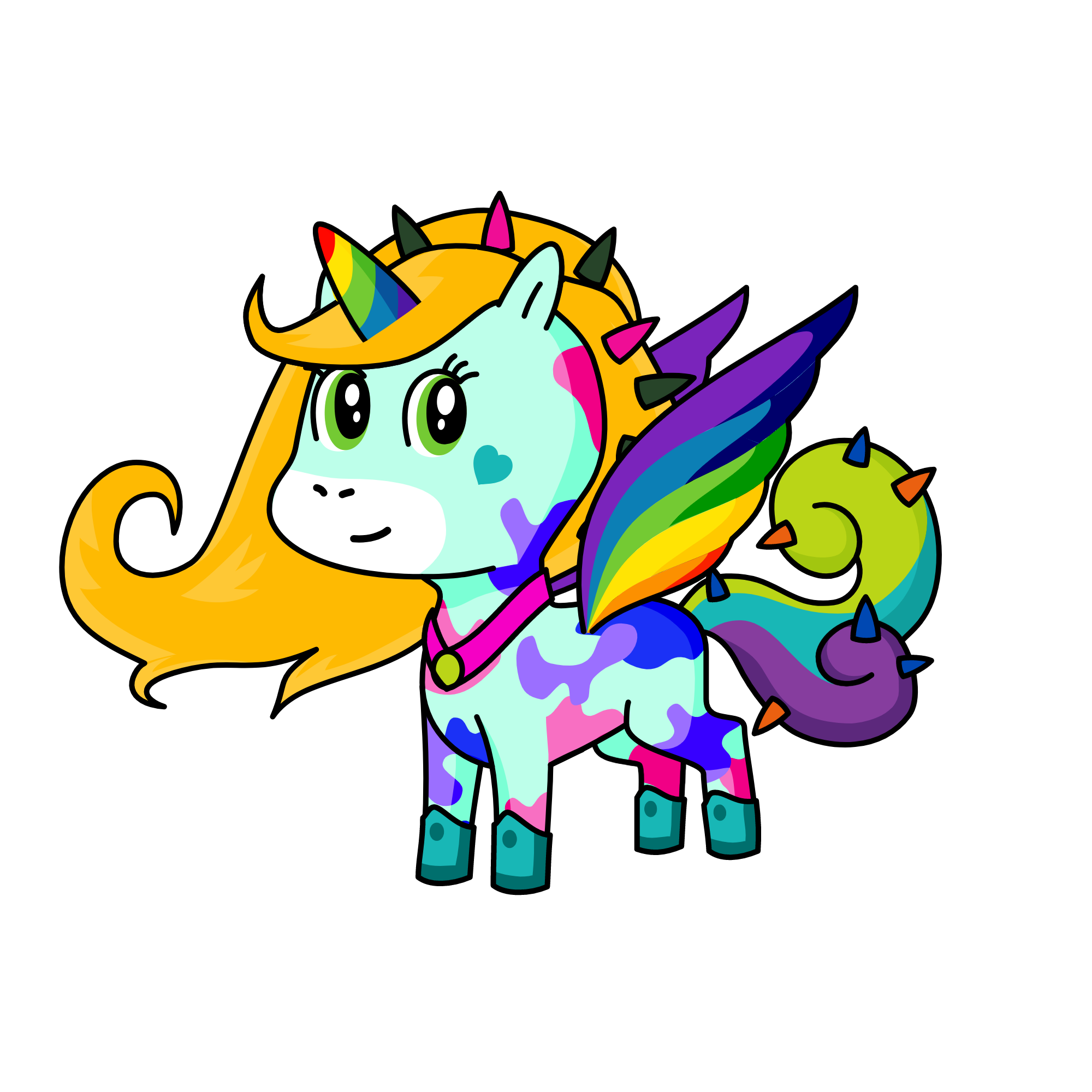 Rainbow!!!, the unicorn