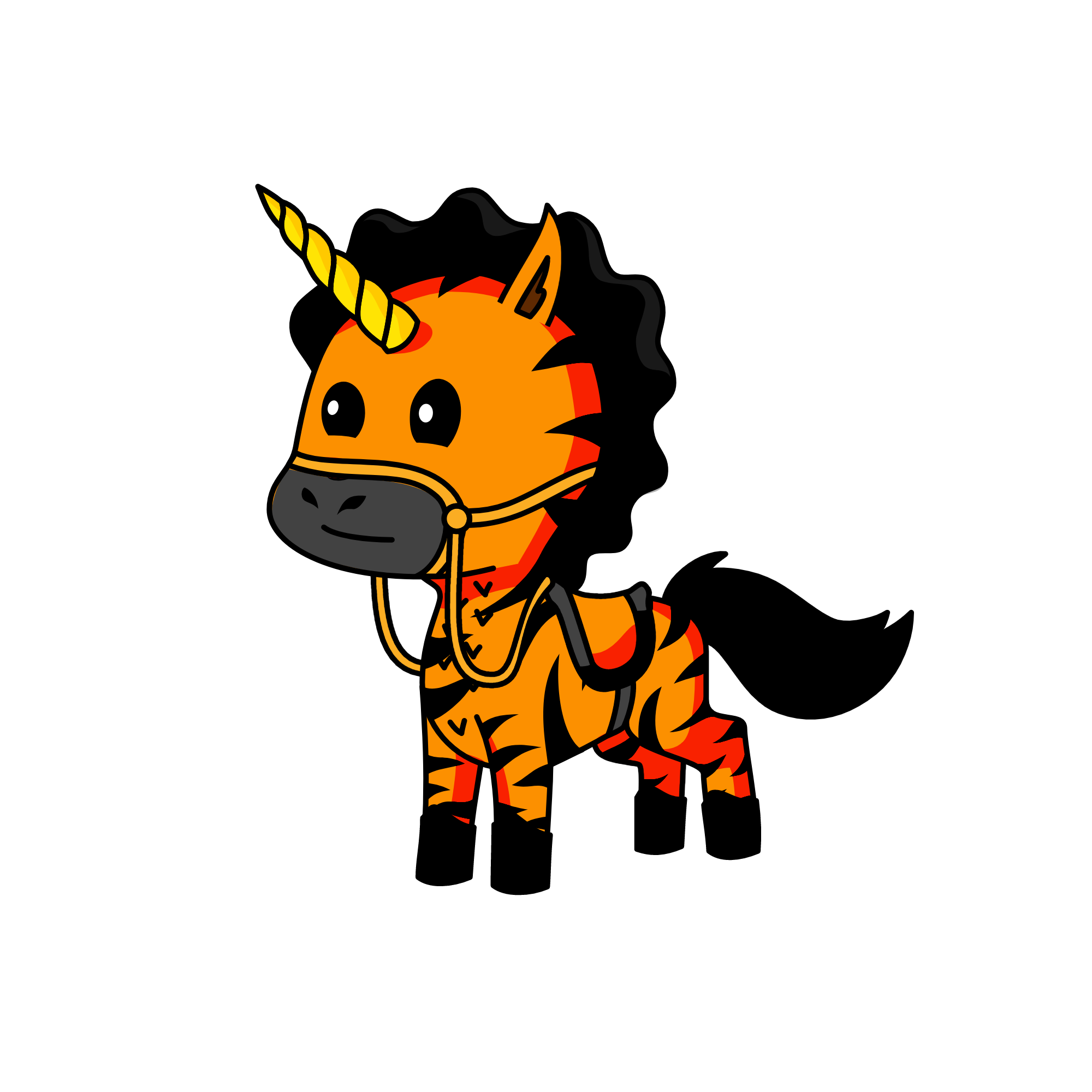 Tiger ram, the unicorn