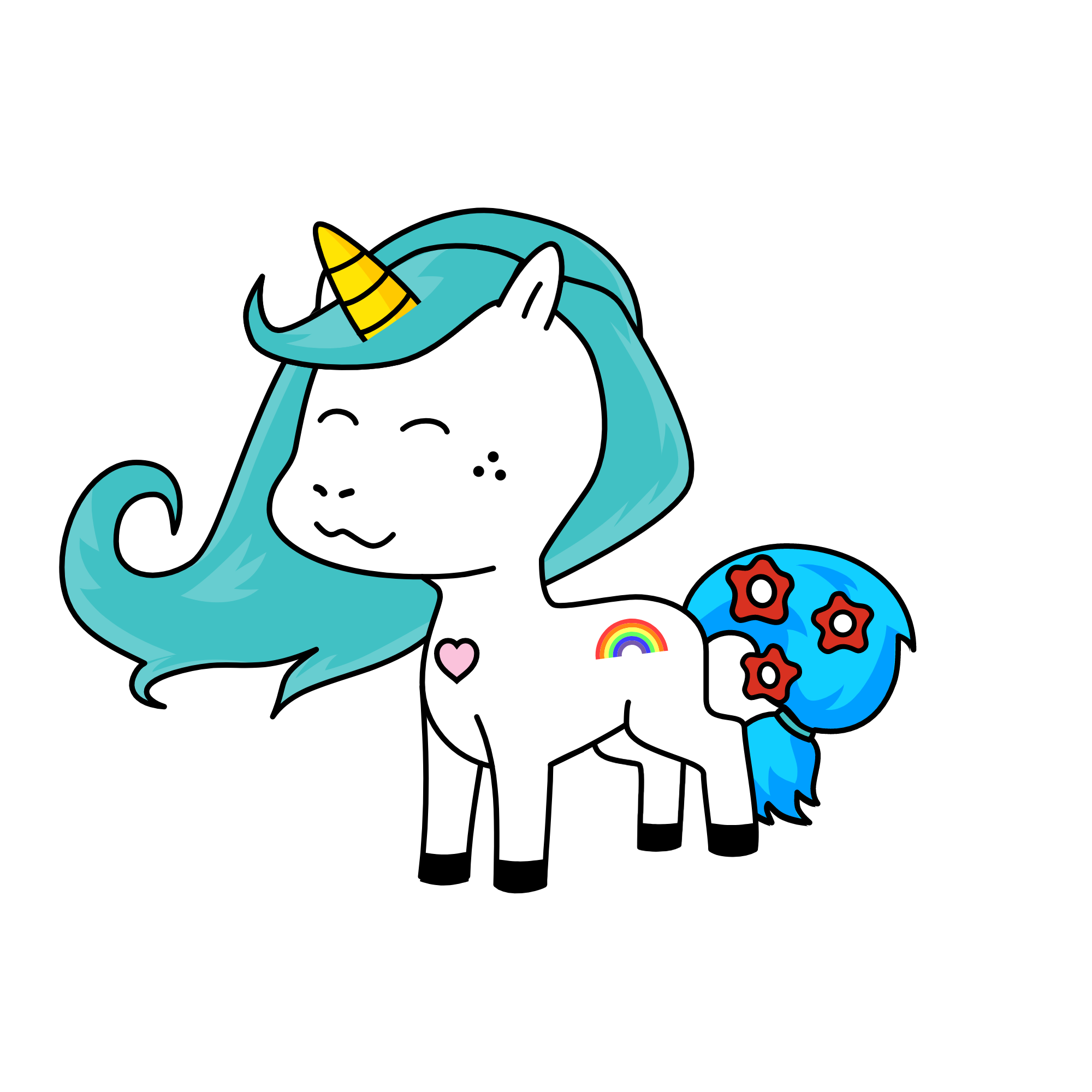 Rainbow, the unicorn