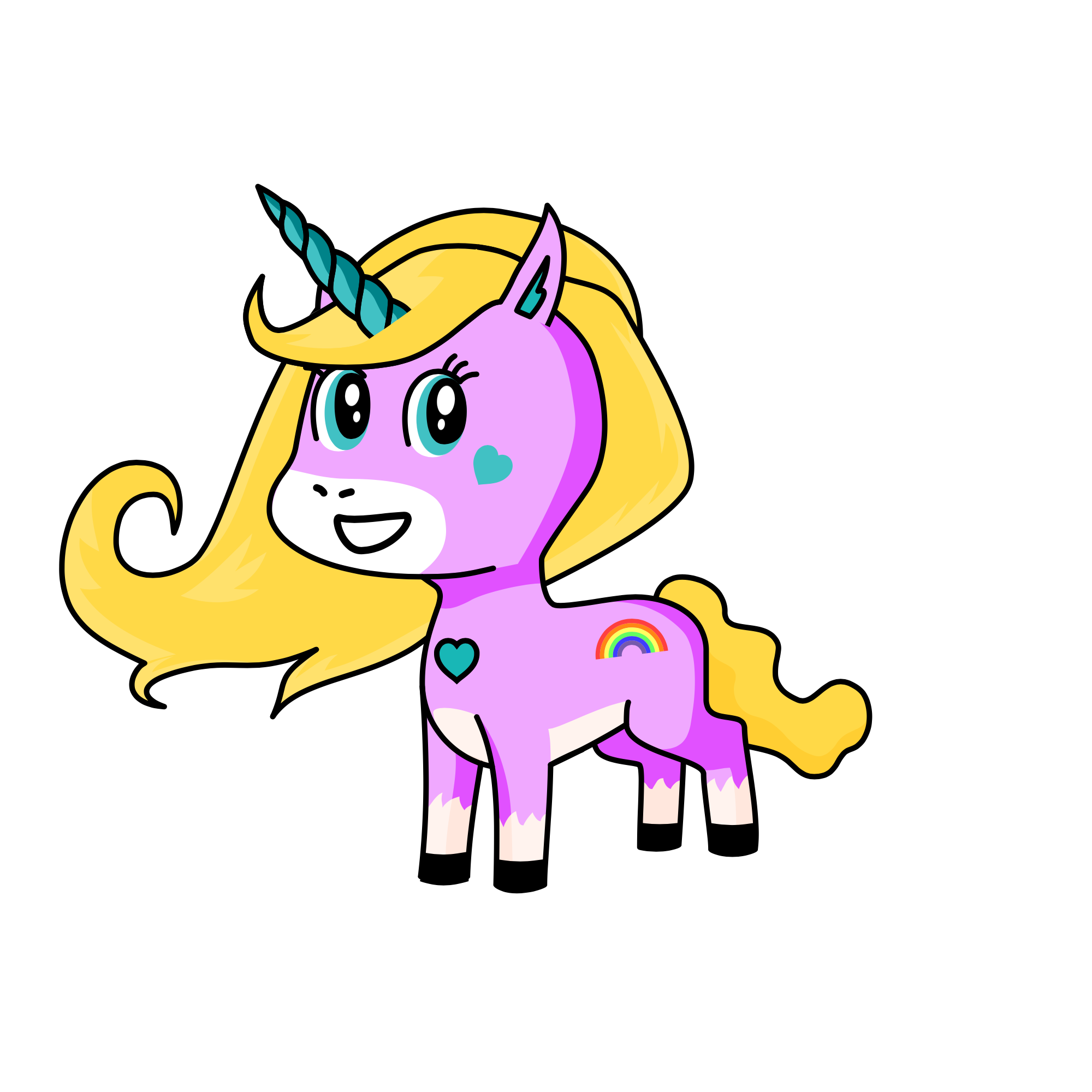 glitzy dot, the unicorn