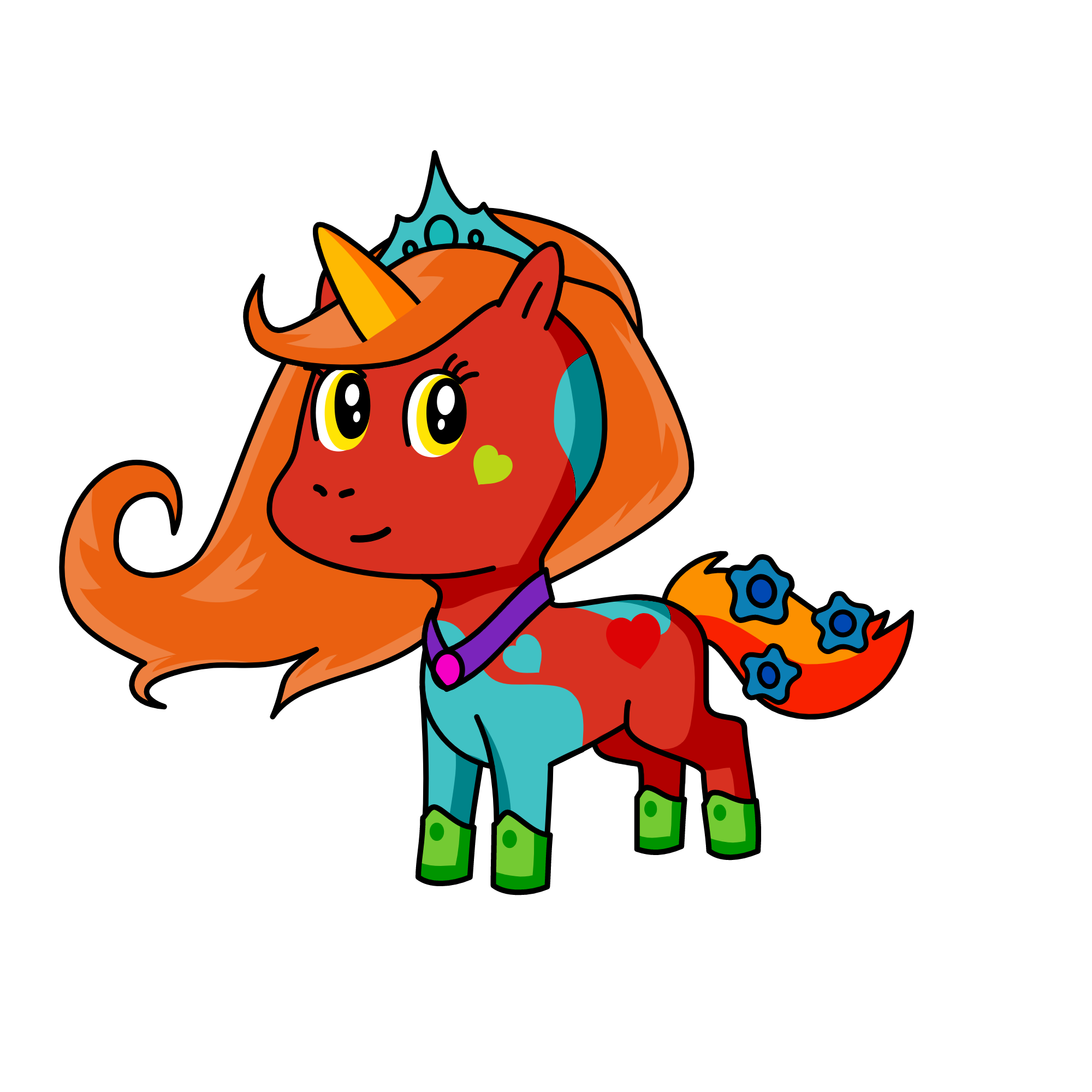 Rainbow, the unicorn