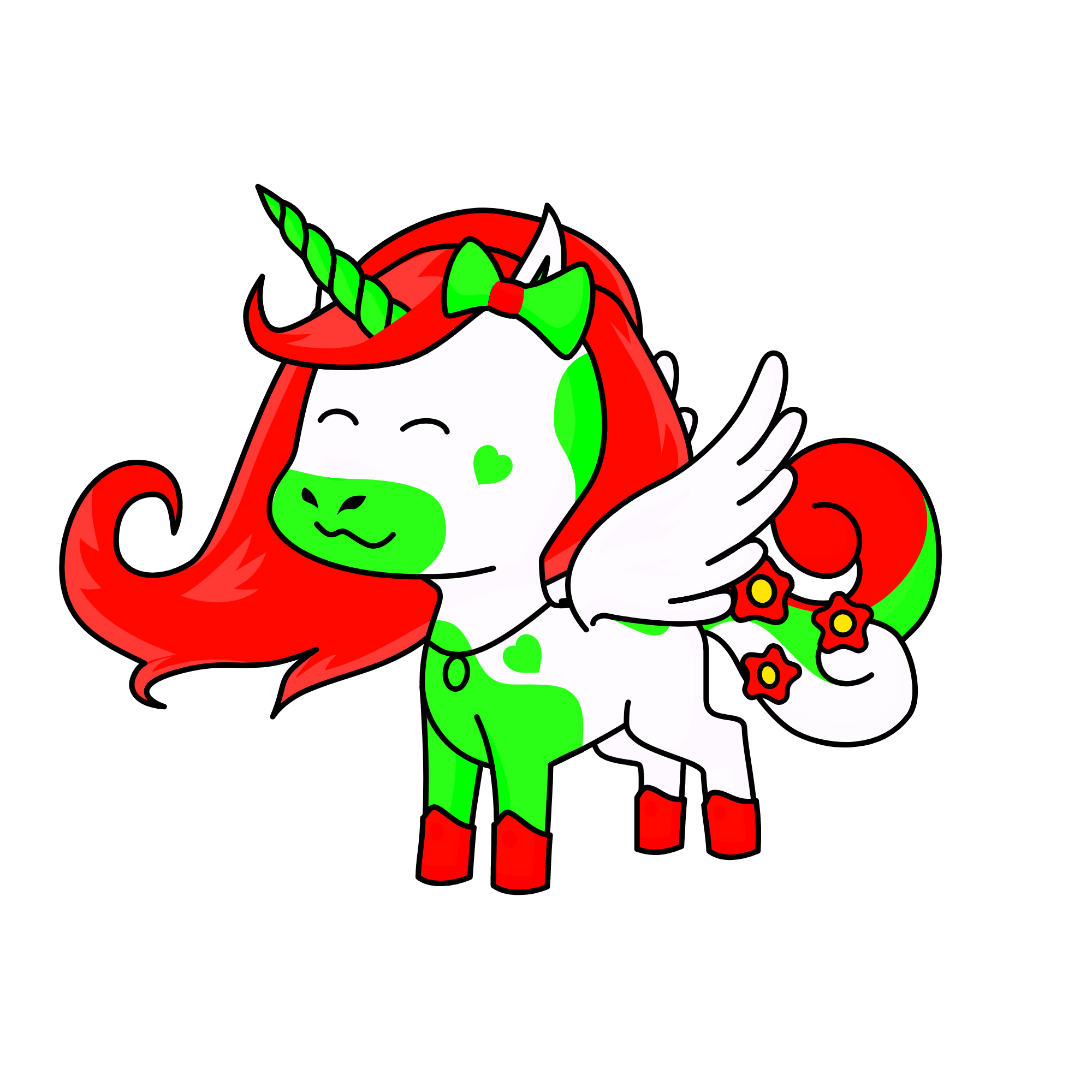 Christmas, the unicorn